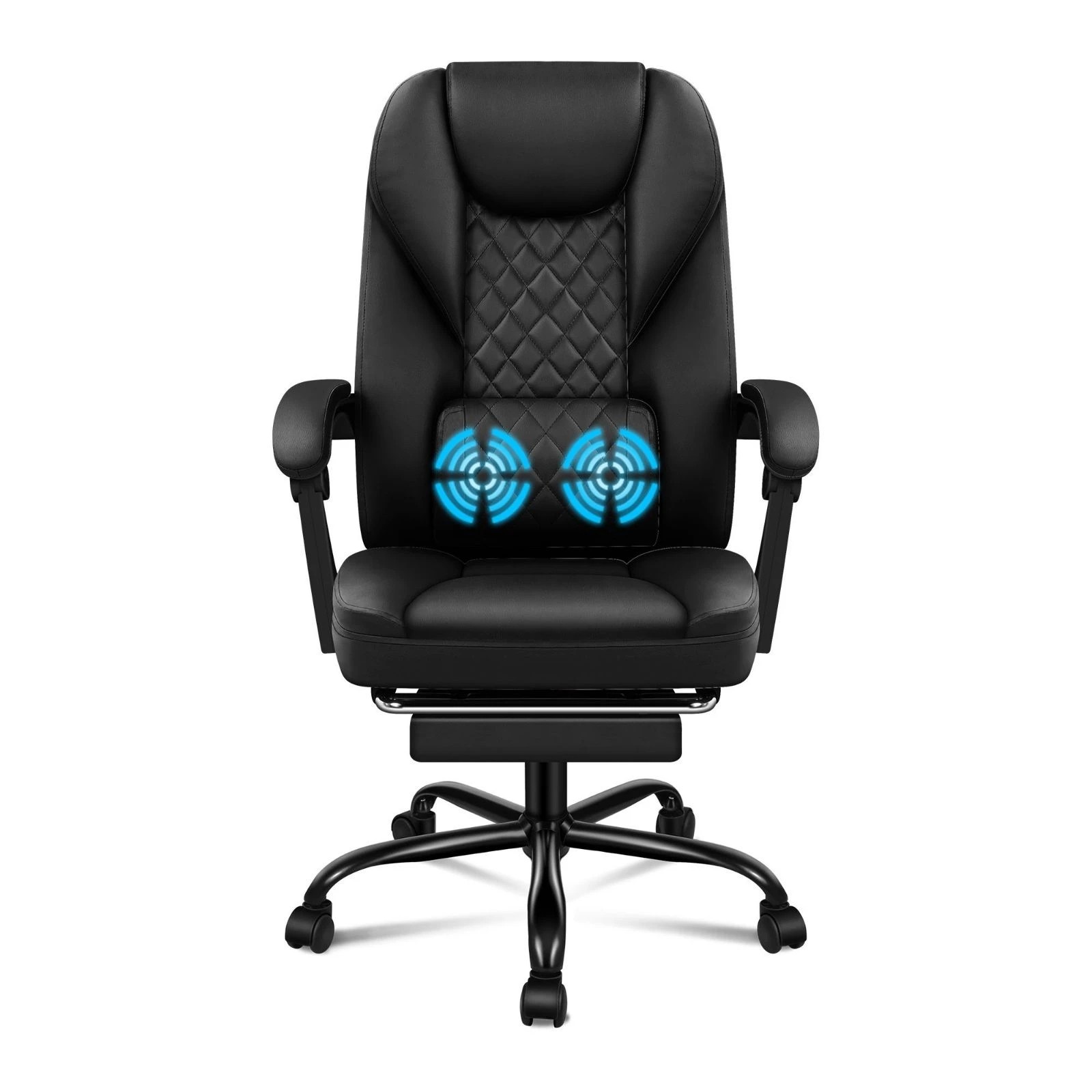 9 Alfordson Massage Office Chair Executive Recliner Gaming Computer Leather Seat - Black, 9 of 10