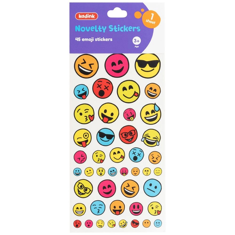 1 Kadink Paper Sticker Sheet Emoji Design, 1 of 1
