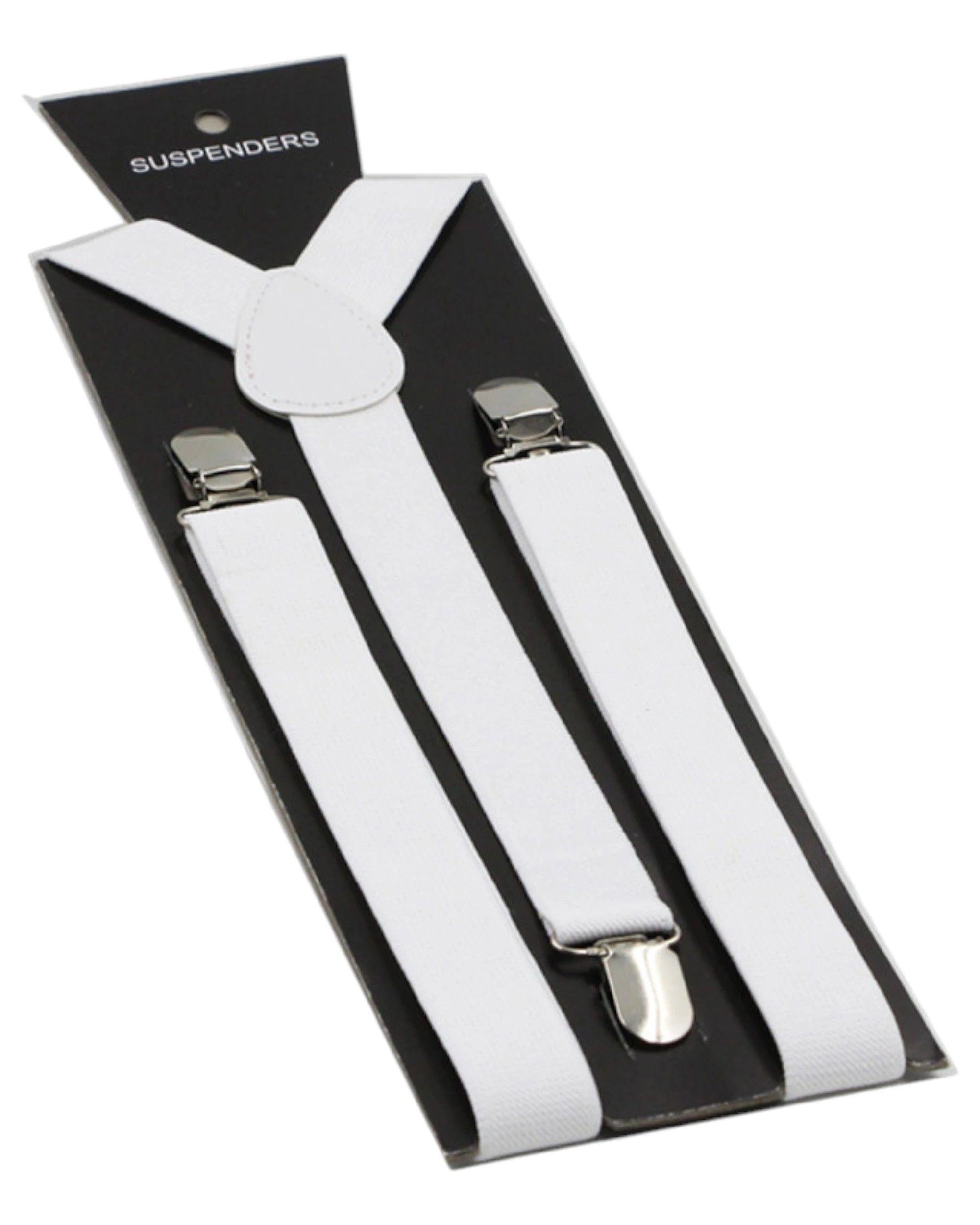 3 Zasel Mens Adjustable Extra Long 138cm Suspenders - White, 3 of 3