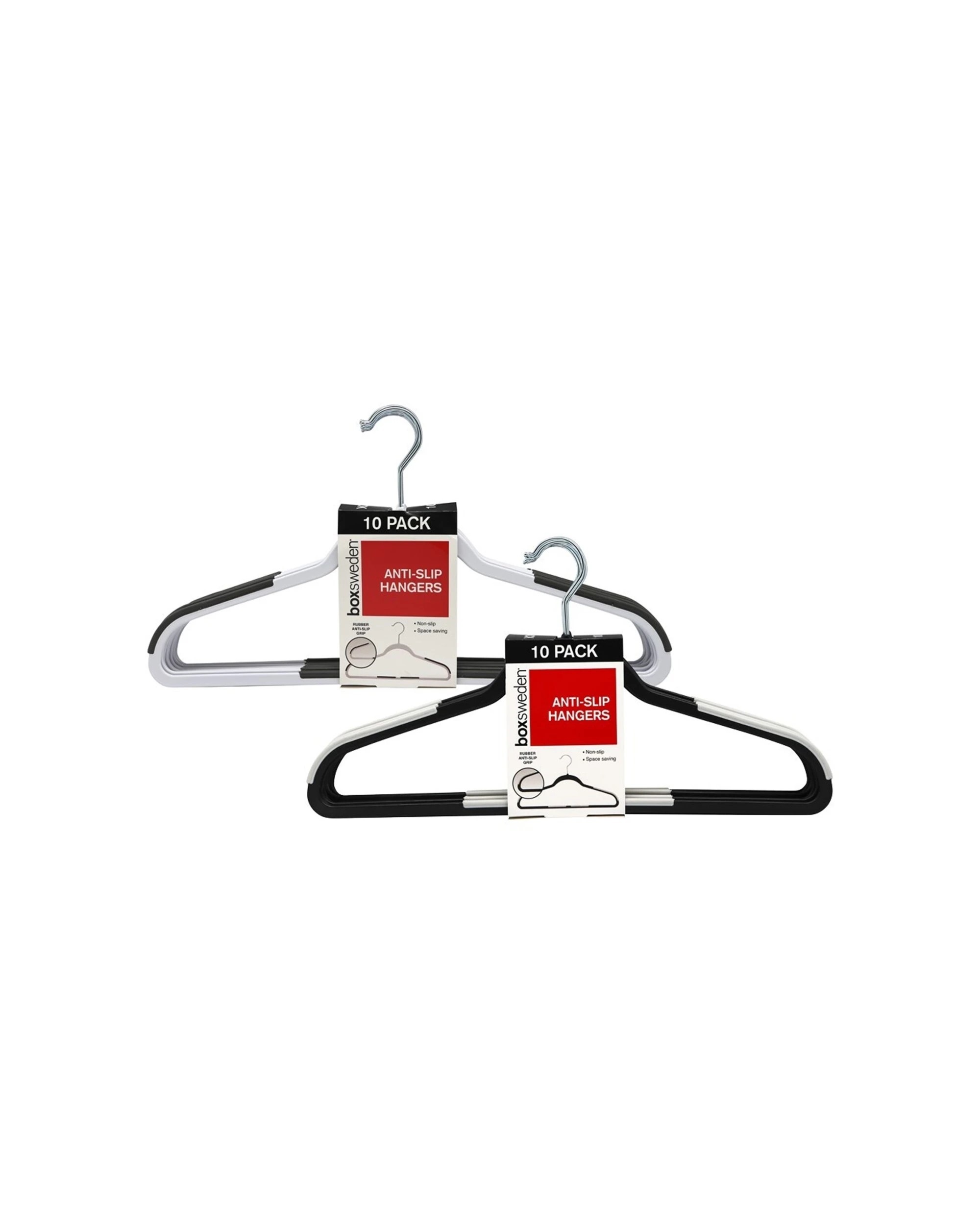 2 10pk Boxsweden Plastic Hangers 45cm W/ Anti Slip Tpr Closet Organiser - Assorted, 2 of 3