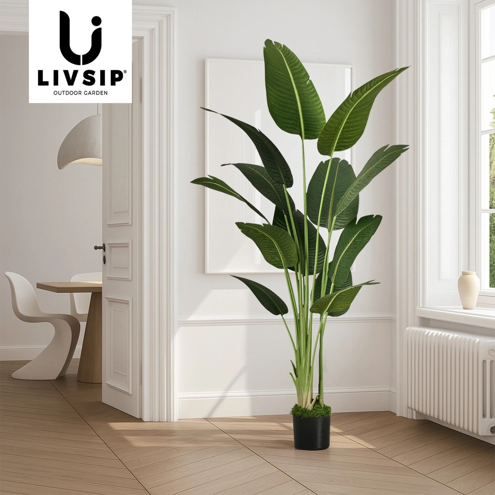 6 Livsip 180cm Artificial Bird of Paradise Plant Fake Palm Tree, 6 of 9