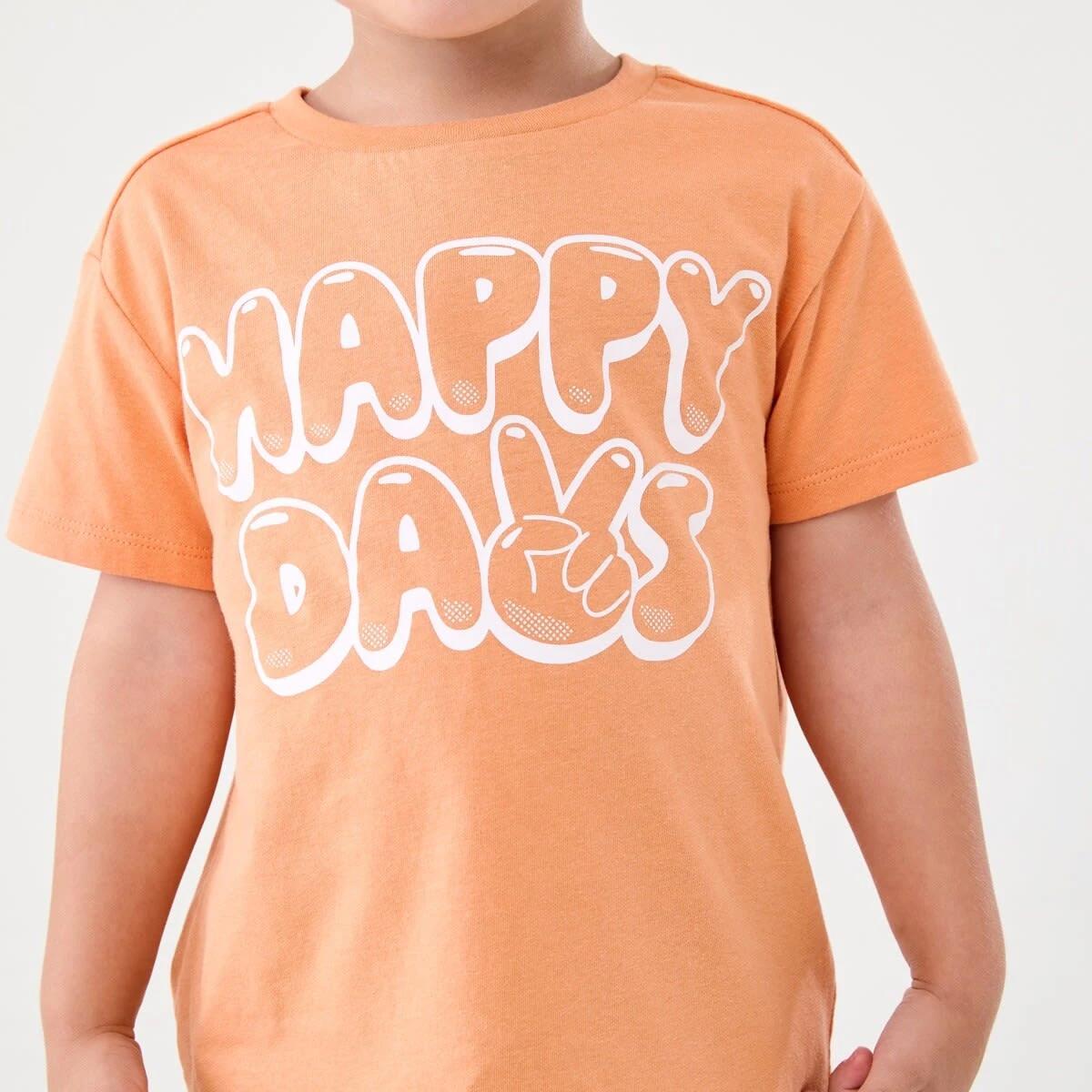 4 Chest Print T-shirt Org Happy, 4 of 8