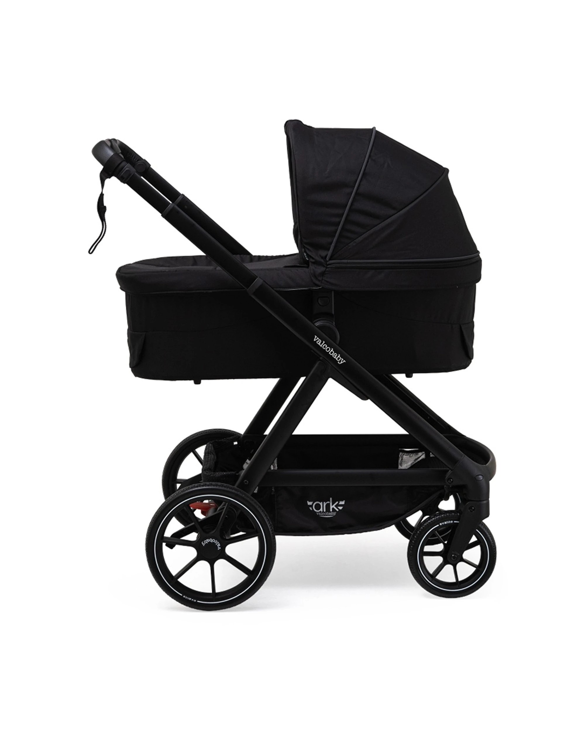 2 Valcobaby Ark Stroller Pram Bassinet Adjustable Hood Security Belt - Black, 2 of 2