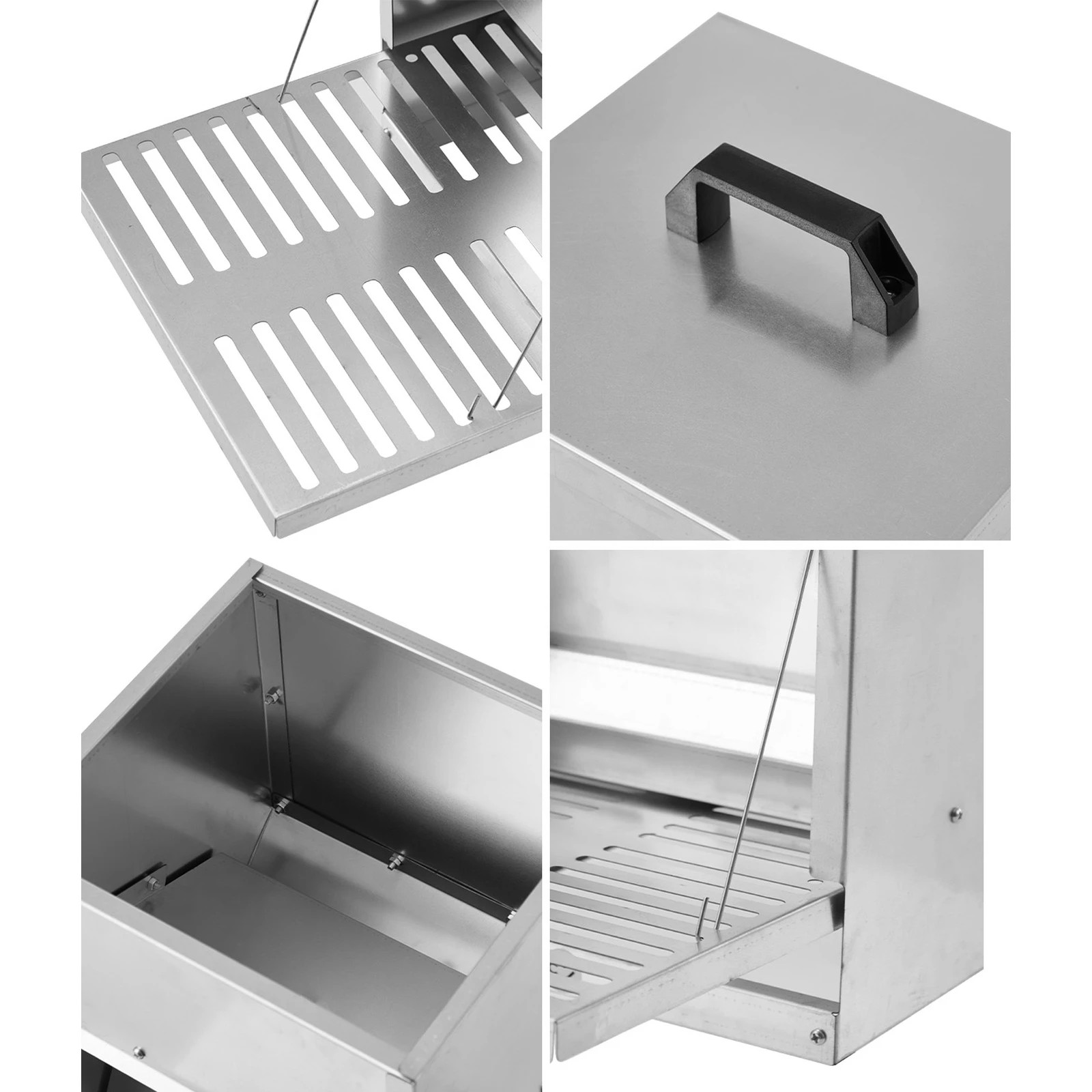 5 Alopet Automatic Chicken Feeder Auto Coop Chick Treadle Self Opening 5kg - Silver, 5 of 9