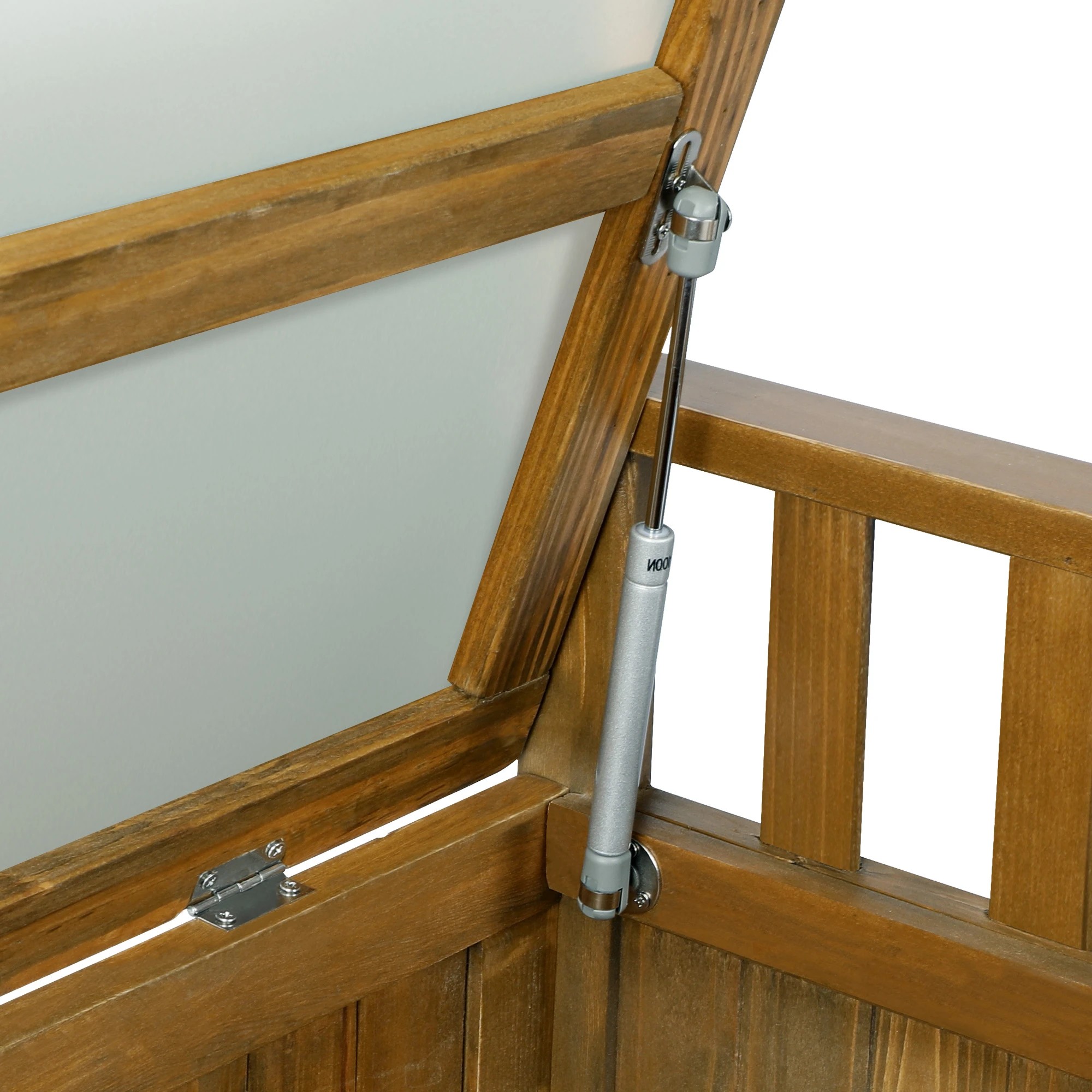 6 Livsip Outdoor Storage Box Garden Bench Wooden Container Chest Toy Cabinet XL - Natural, 6 of 7