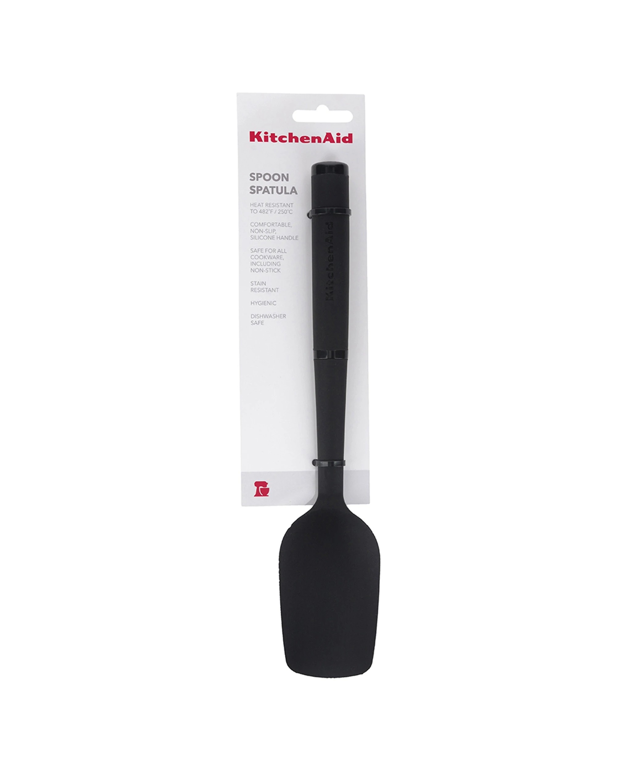 2 KitchenAid 2PK Silicone Soft Touch Spoon Spatula Heat Resistant Non-Slip - Black, 2 of 4