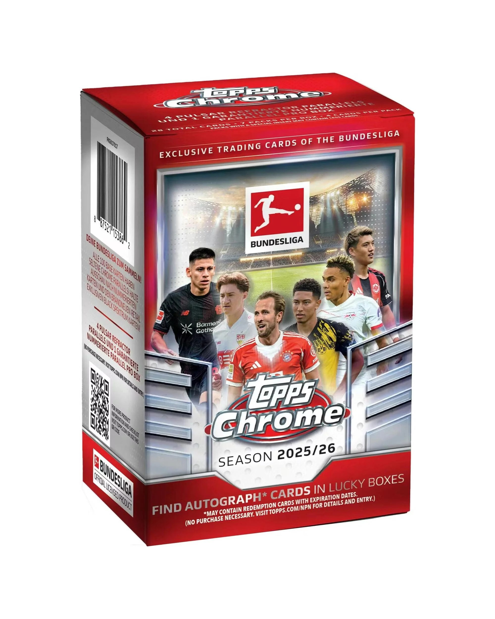 1 Topps 2025/2026 Chrome Bundesliga Soccer Blaster Box, 1 of 10