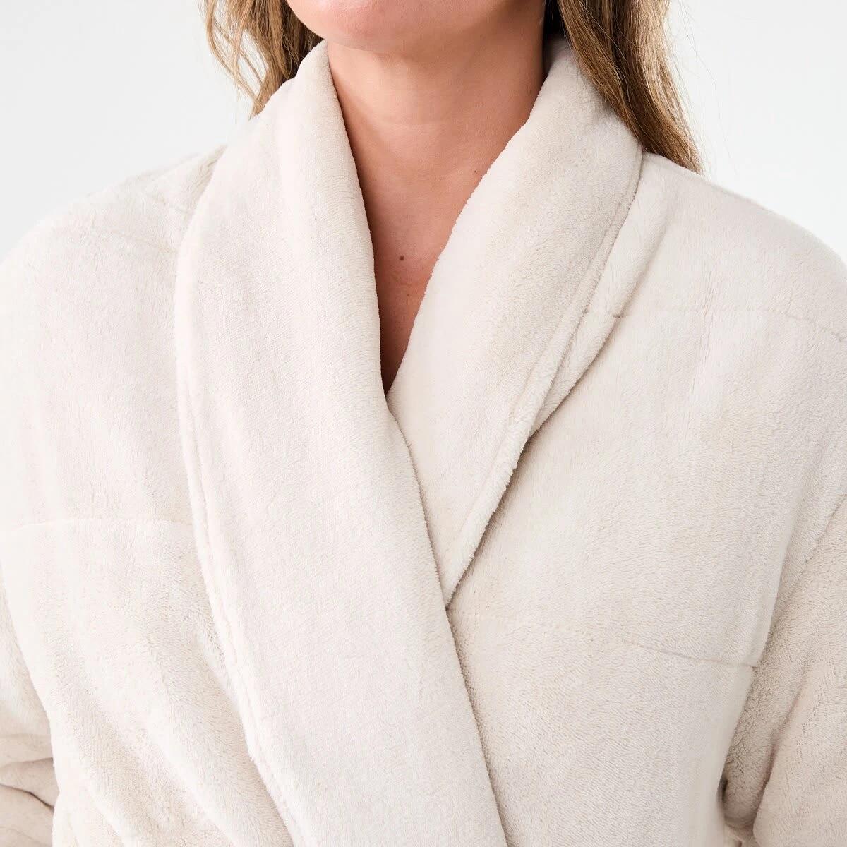 5 Blanket Fleece Gown Beige Cld, 5 of 7
