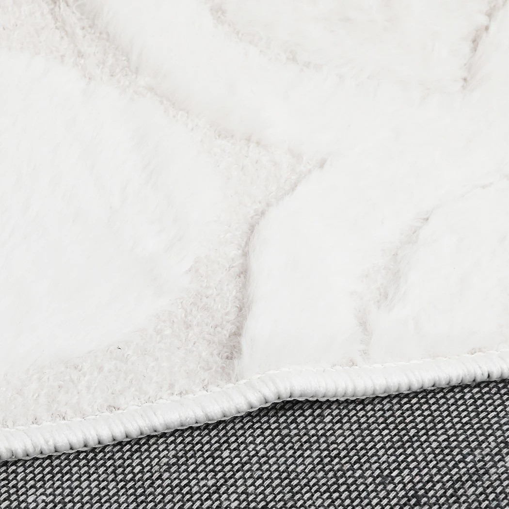 5 Marlow Machine Washable Floor Rug High-Low Textured Cream, 5 of 8