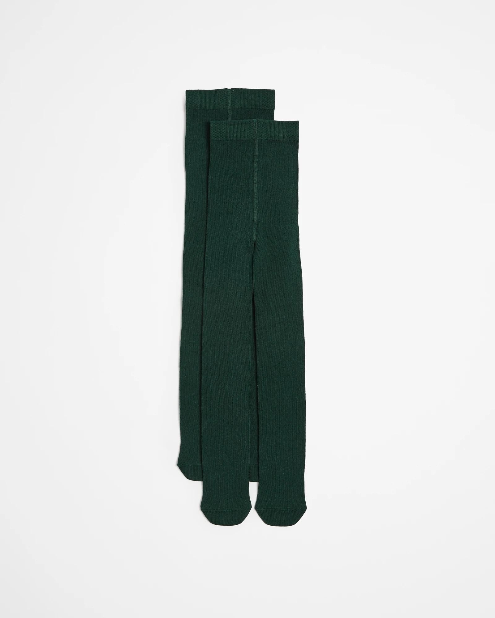 1 School Maxx Girls Tights 2 Pack GREEN, 1 of 3