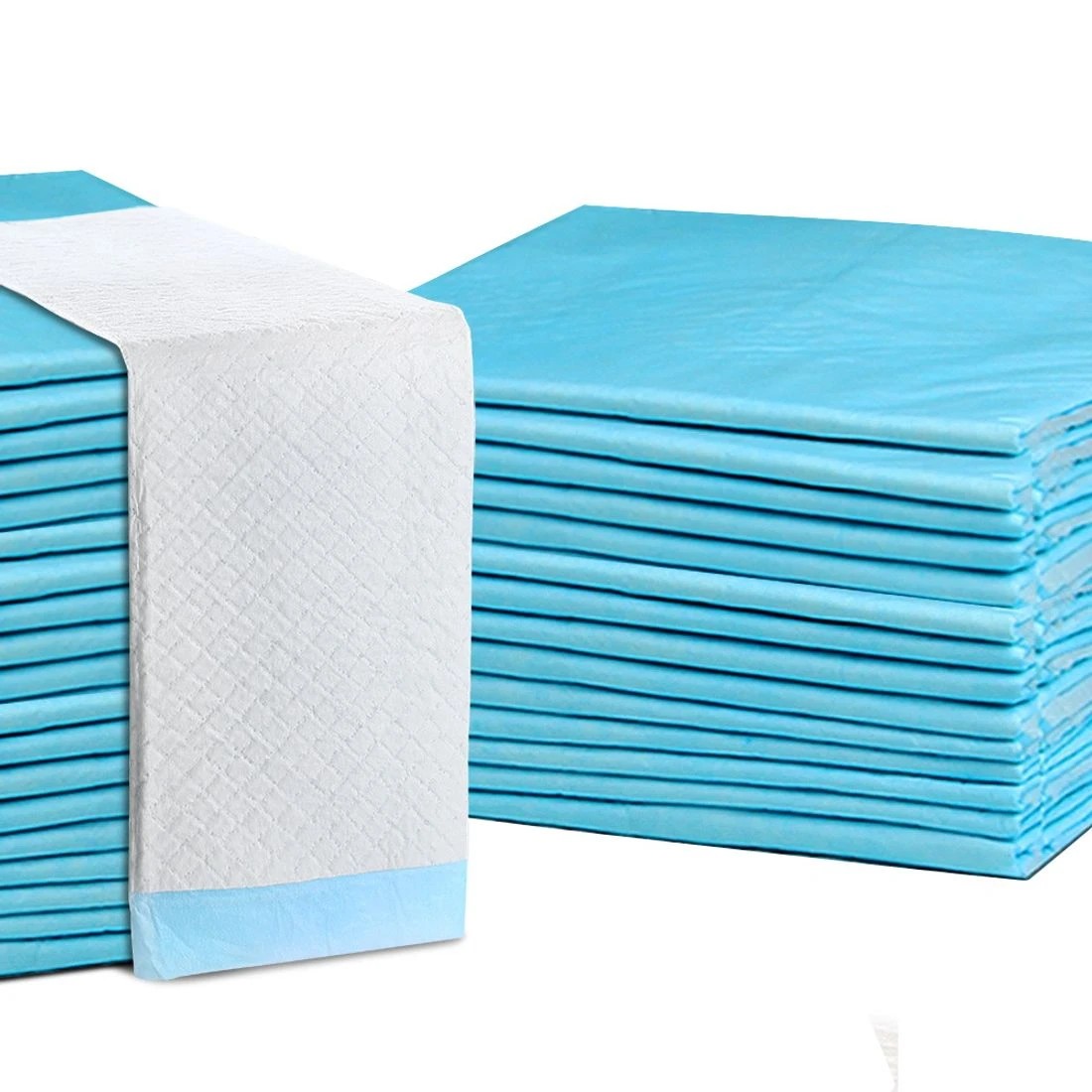 1 i.Pet 400 Pack Puppy Training Pads 60x60cm 5 Layer Super Absorbent Leak Proof Adhesive Corners Indoor Toilet - Blue, 1 of 7