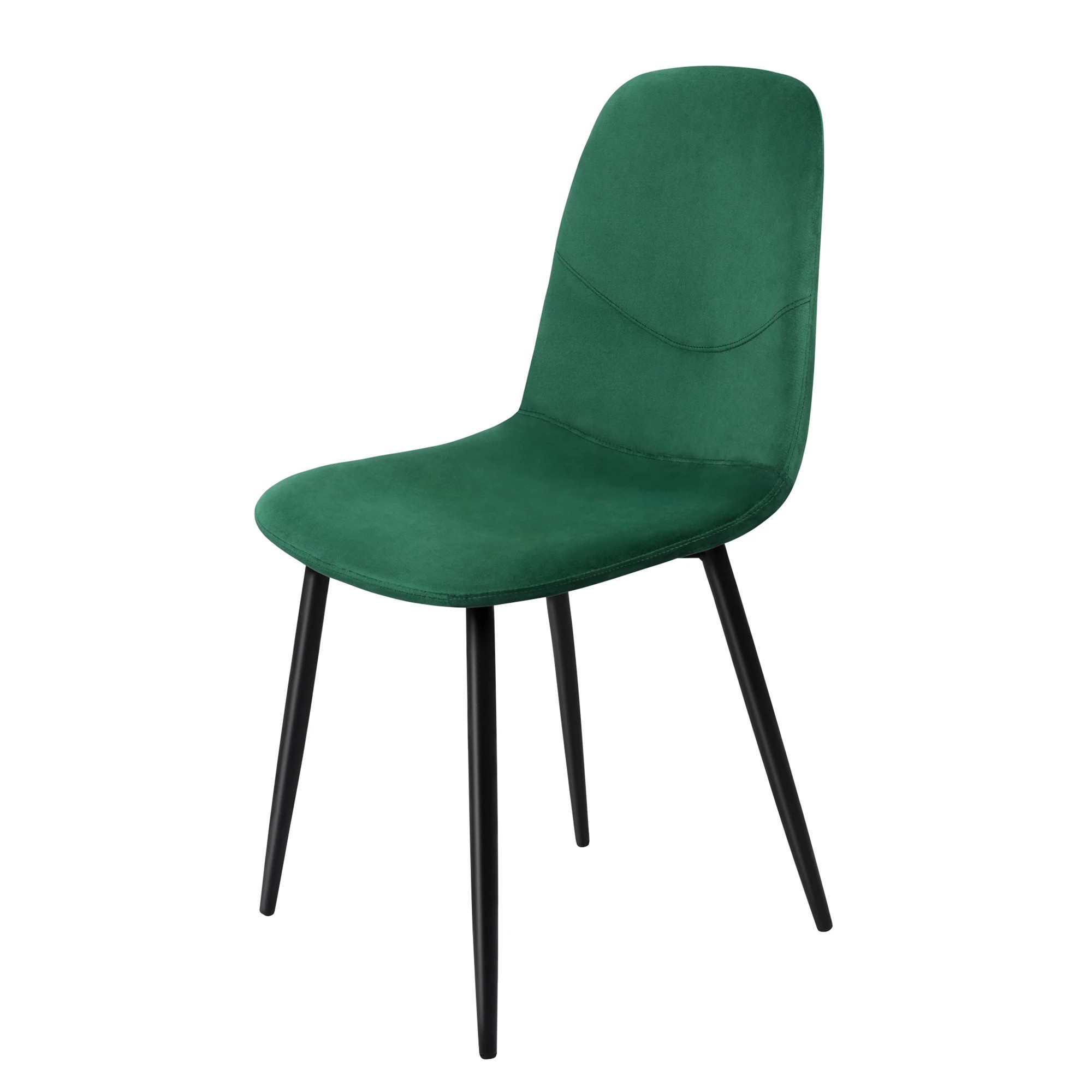2 Levede 2Pcs Replica Eames Dining Chair Velvet Seat in Dark Green Colour, 2 of 8