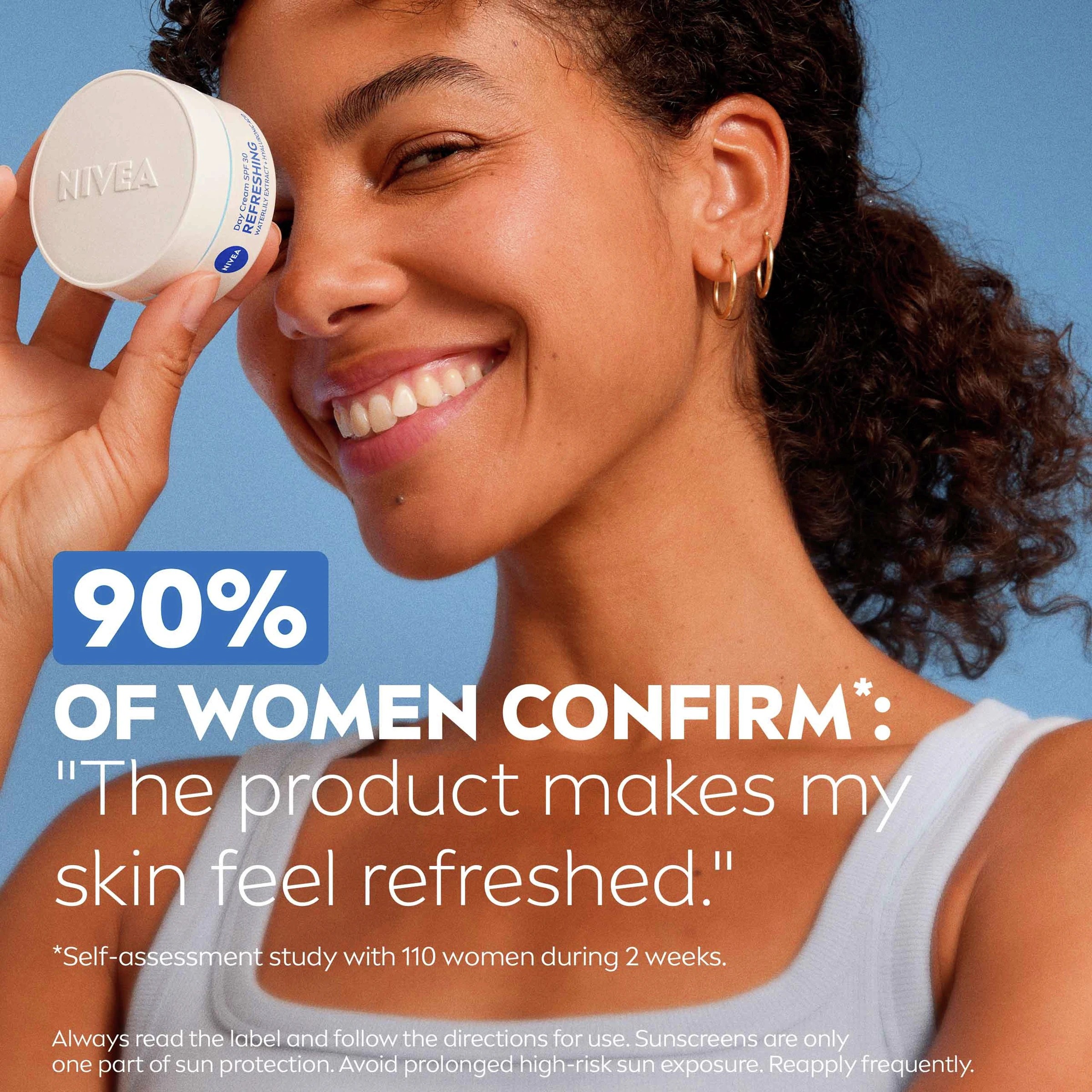 4 NIVEA Refreshing Day Cream SPF30 50ml - Waterlily Extract & Hyaluronic Acid, 4 of 10