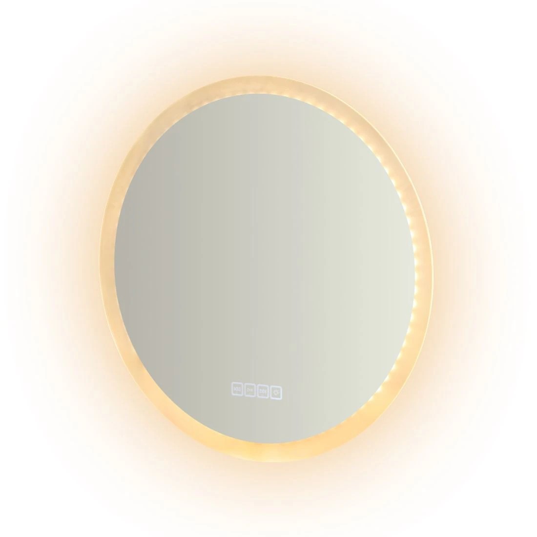 3 Embellir Bluetooth LED Wall Mirror With Light 50CM Bathroom Decor Round Mirrors - Clear, 3 of 3