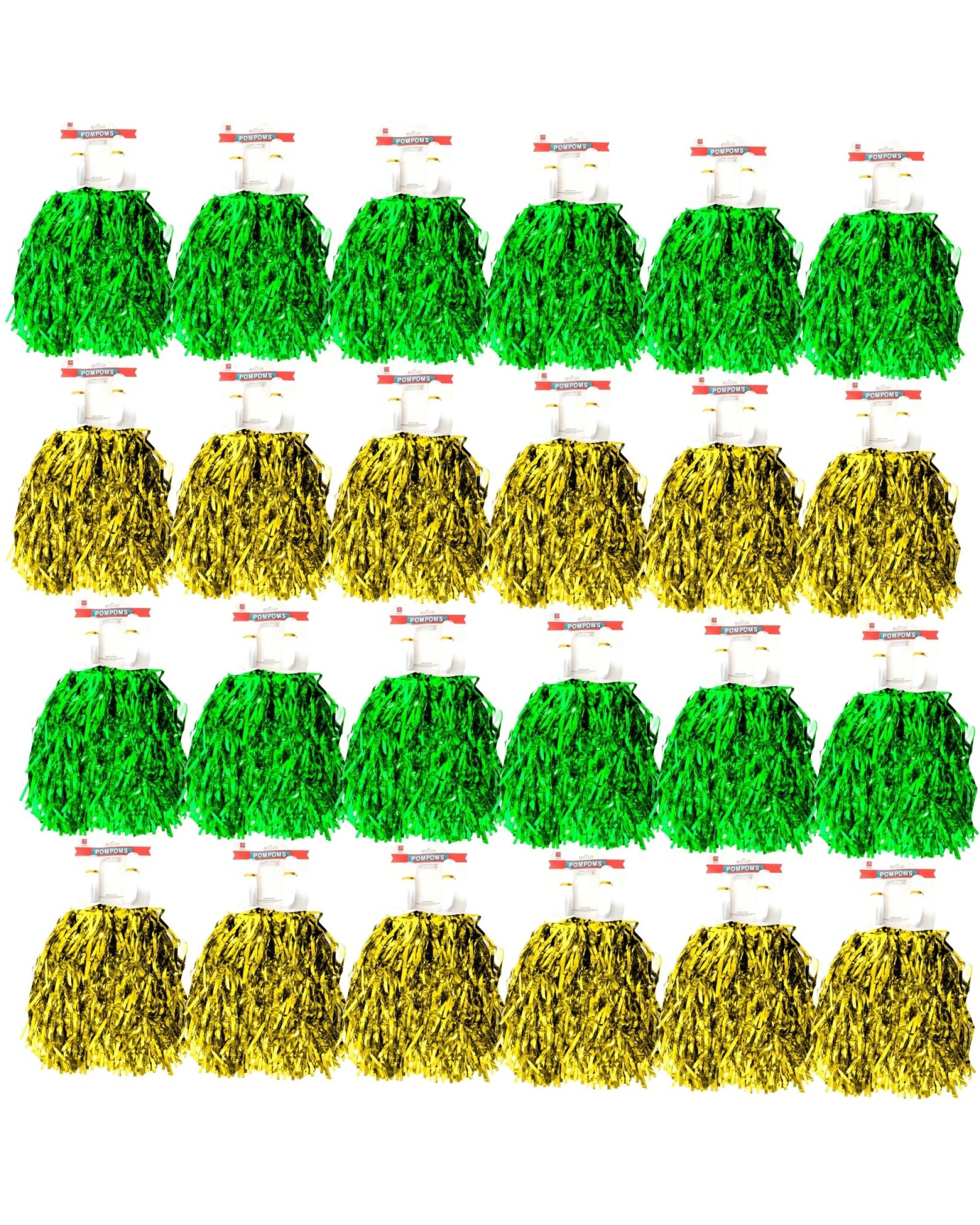 1 BR Costumes Metallic Cheerleading Pom Poms - 24-Pack, 1 of 4