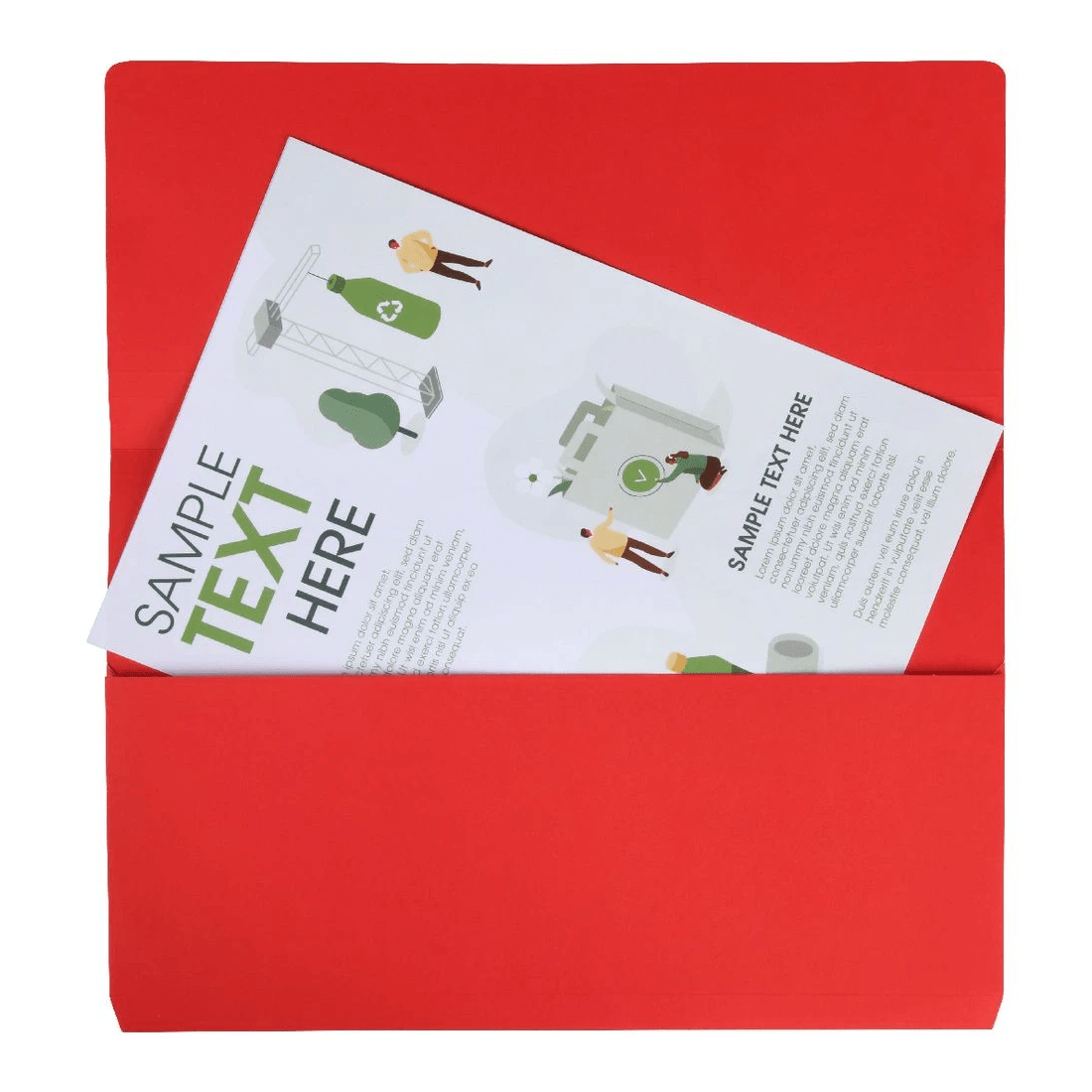 2 J.Burrows Foolscap Document Wallet Red 10 Pack, 2 of 3