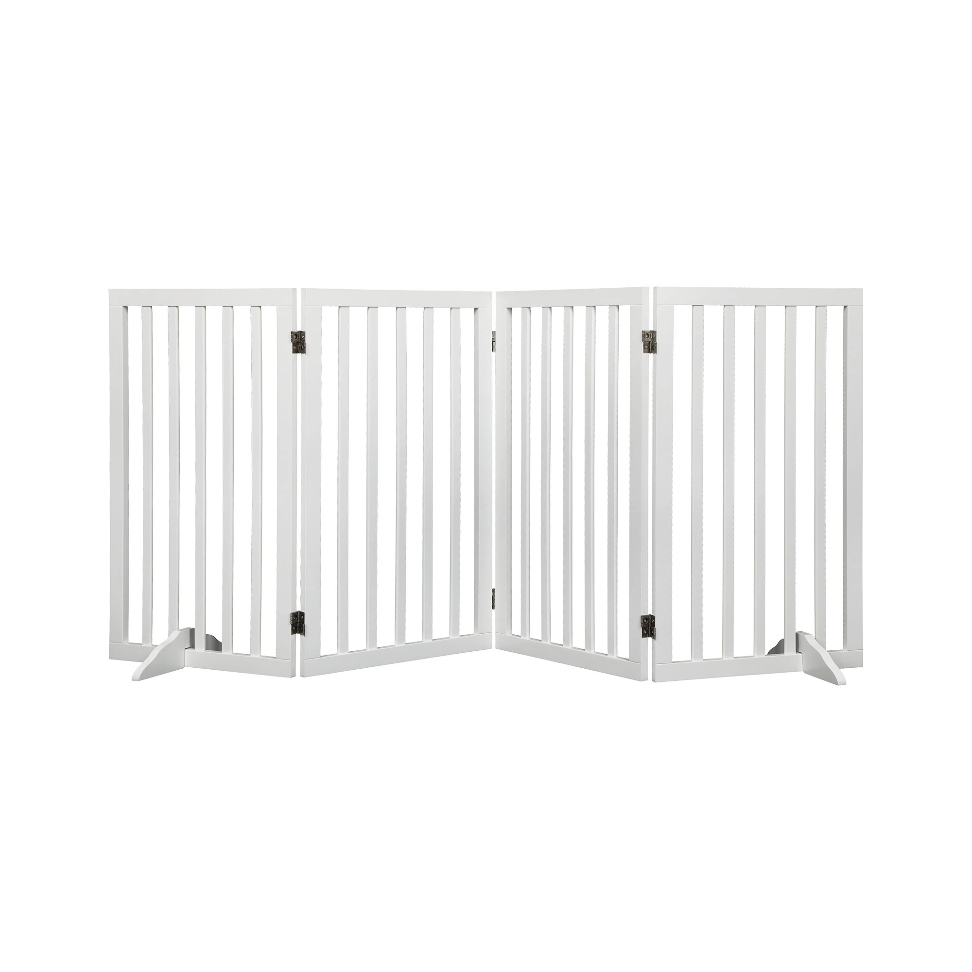1 Pawz 4 Panels Wooden Pet Gate Xl White, 1 of 3