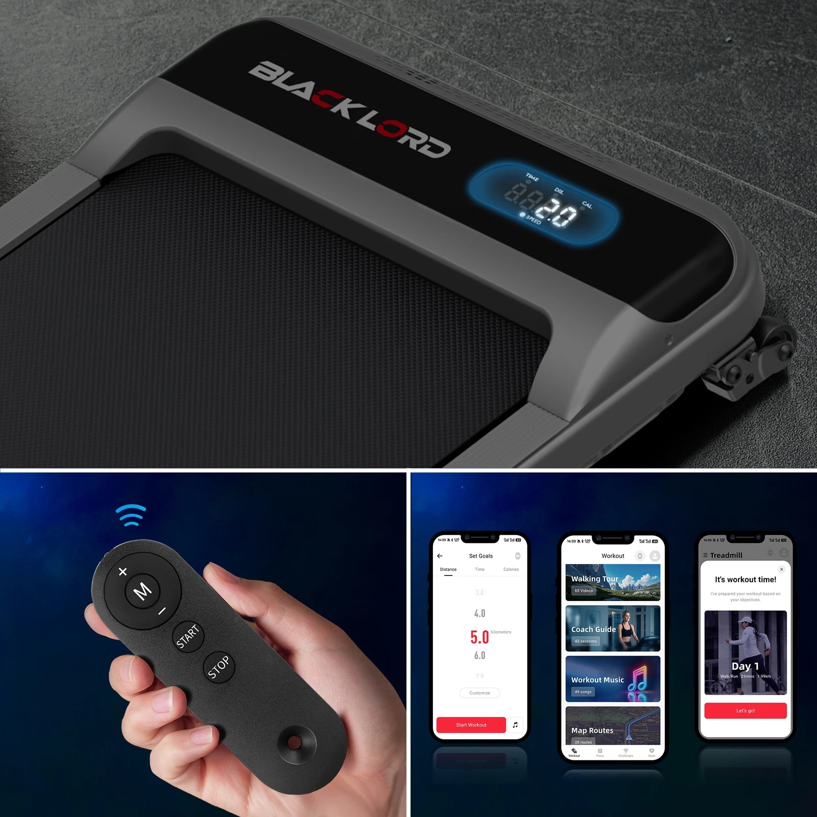 6 Black Lord Treadmill Electric Walking Pad Home Office Gym Fitness Incline MS2 - Silver, 6 of 9