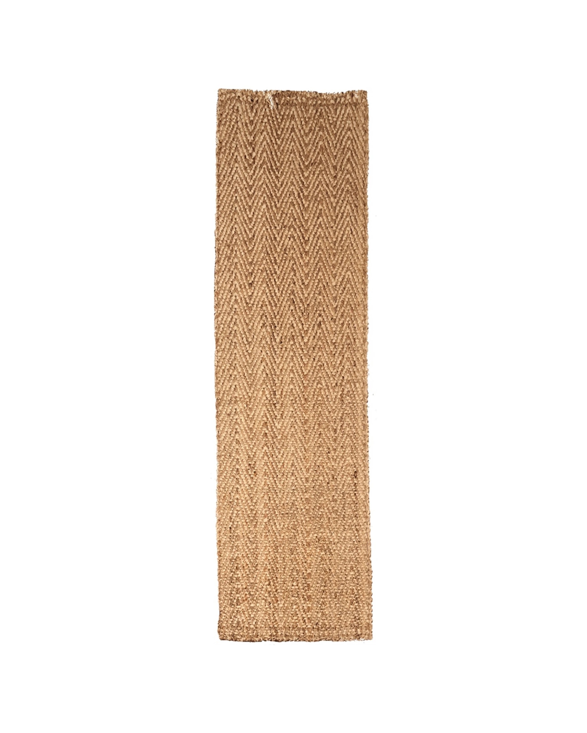1 Solemate Jute 2 Tone Zig Zag Outdoor Doormat 80x300cm - Beige, 1 of 1