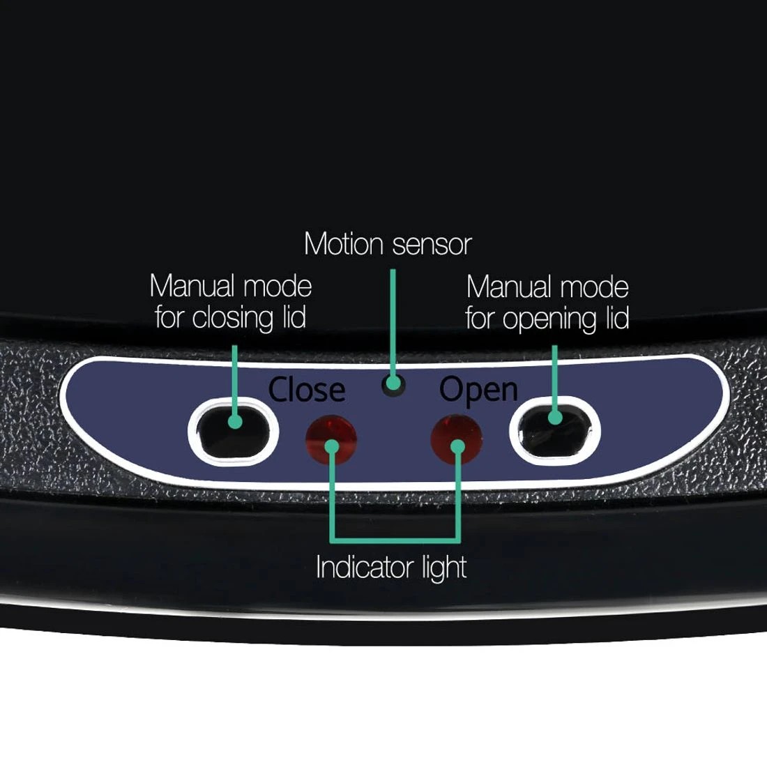 8 Devanti 68L Motion Sensor Bin Rubbish Automatic - Black, 8 of 10