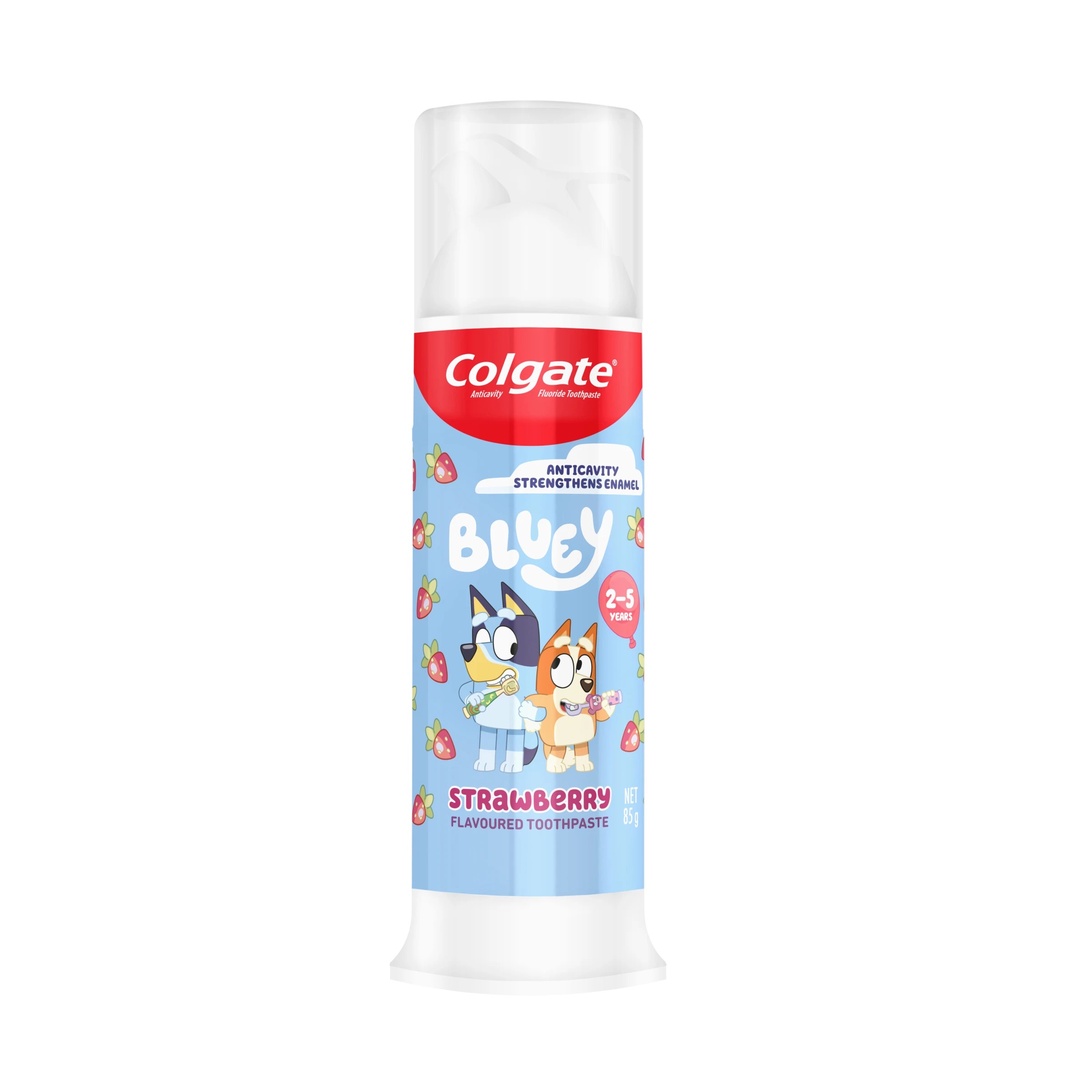 1 Colgate Kids Bluey Strawberry Pump Toothpaste 85g, 1 of 8