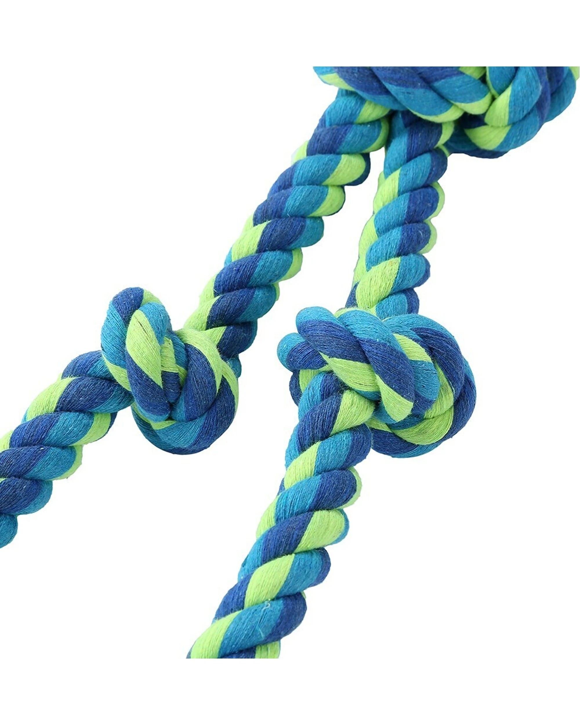 4 Paws And Claws 3pc Twin Knotted Rope Tugger Toy With Handle 50cm - Multi, 4 of 6