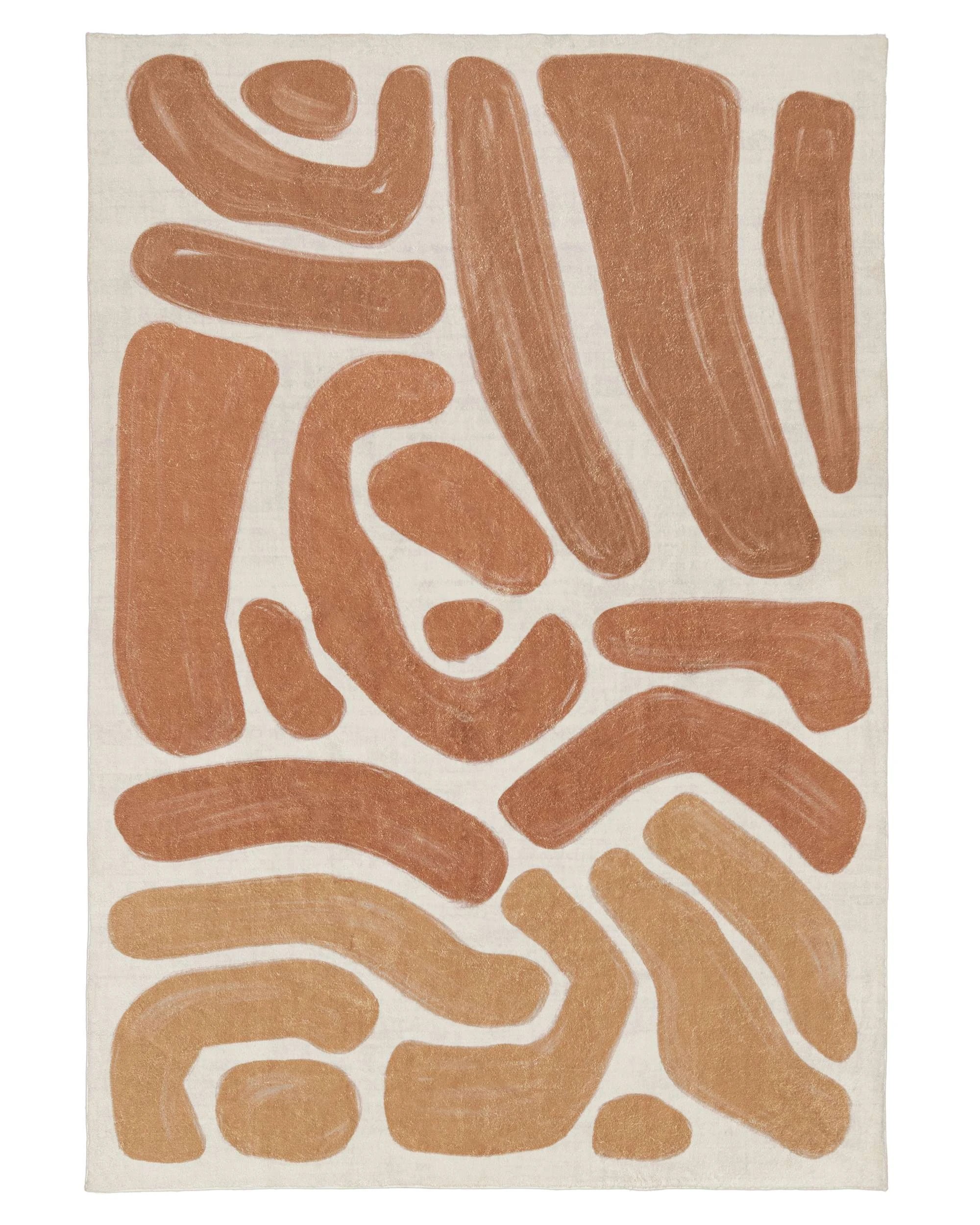 1 Loopsie Ottawa Abstract Washable Rug-180cm x 120cm - Yellow, 1 of 8
