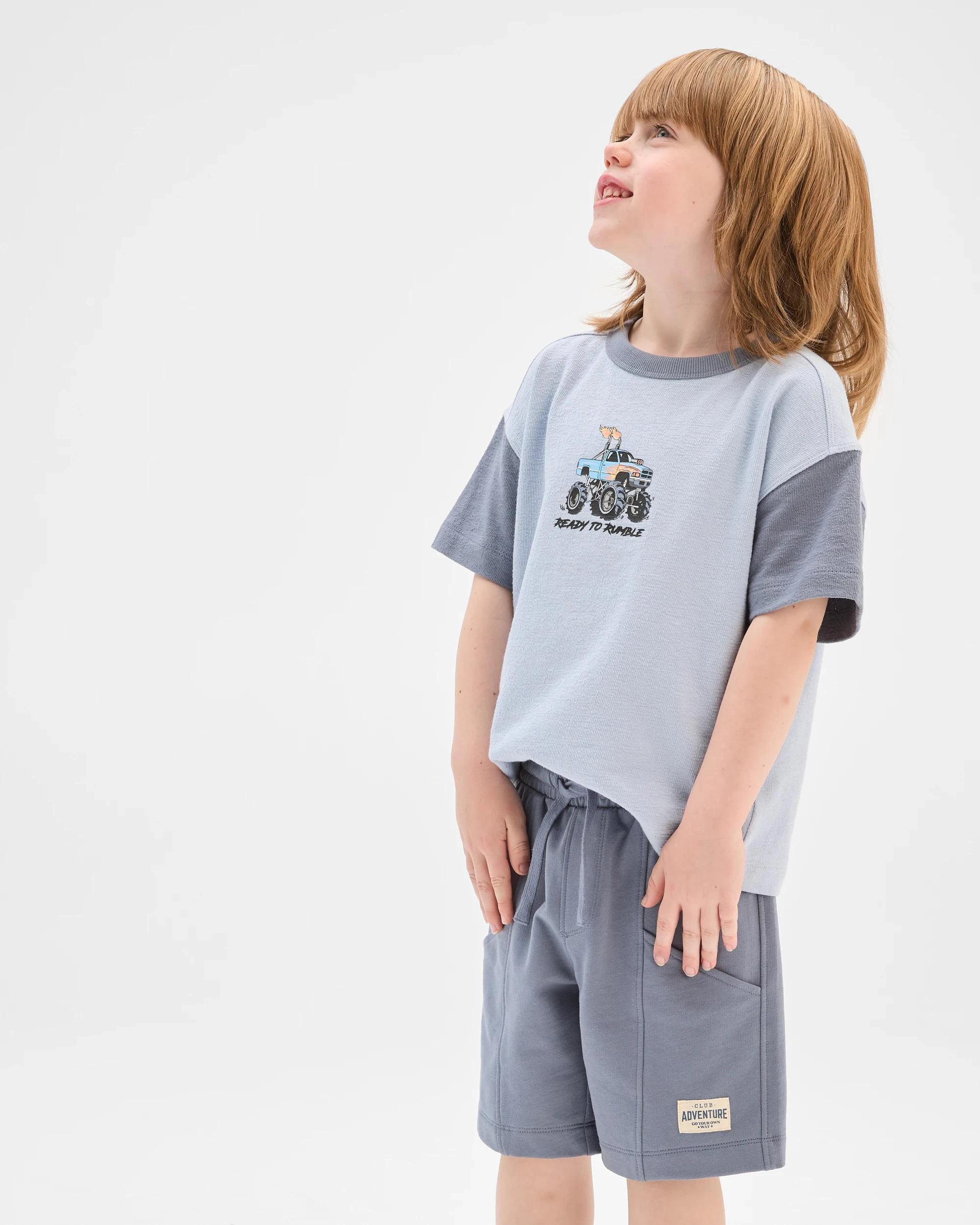 2 Target Australian Cotton T-Shirt and Short 2 Piece Set BLUE, 2 of 6