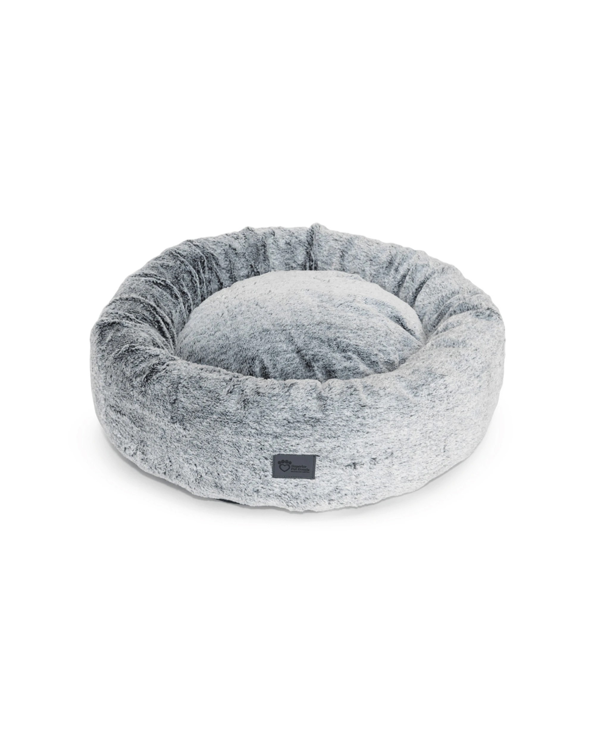 1 SUPERIOR PET GOODS Harley Dog Bed Medium Vegan Pet Bed Reversible Washable - Grey, 1 of 6