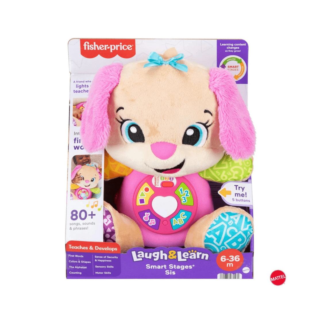 1 Fisher-Price Laugh & Learn Smart Stages Sis - Pink, 1 of 6