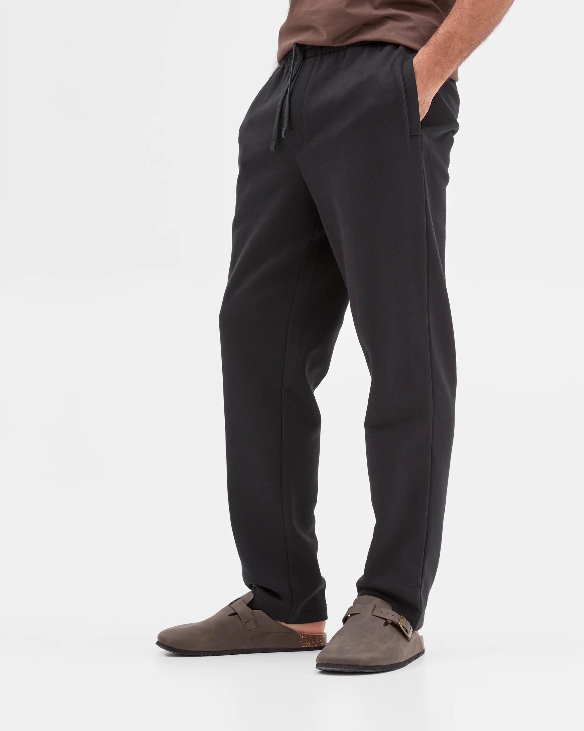 2 Target Man Australian Cotton Blend Uncuffed Trackpants BLACK, 2 of 5