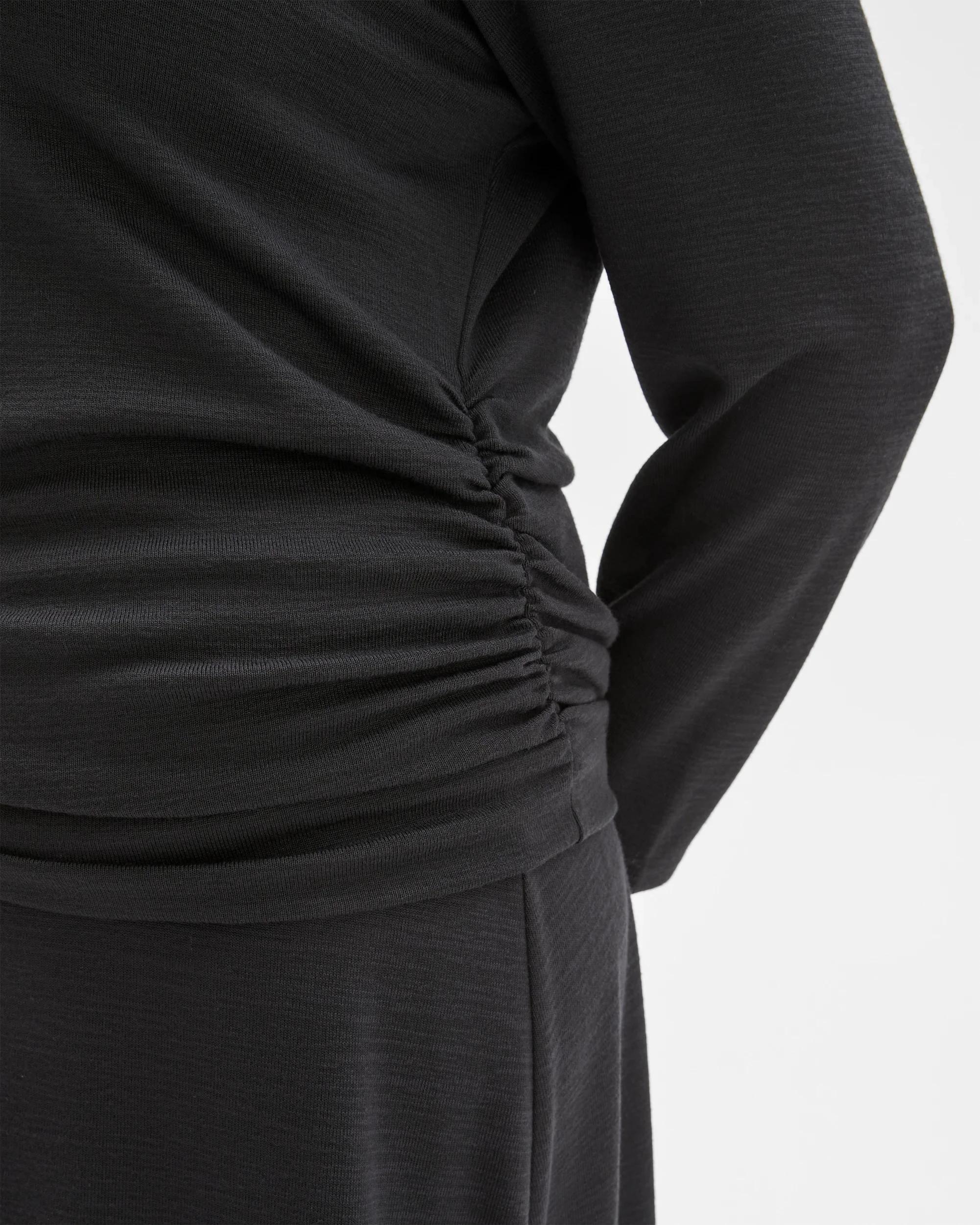 5 Target Curve Plus Size Long Sleeve Drape Knit Top BLACK, 5 of 6