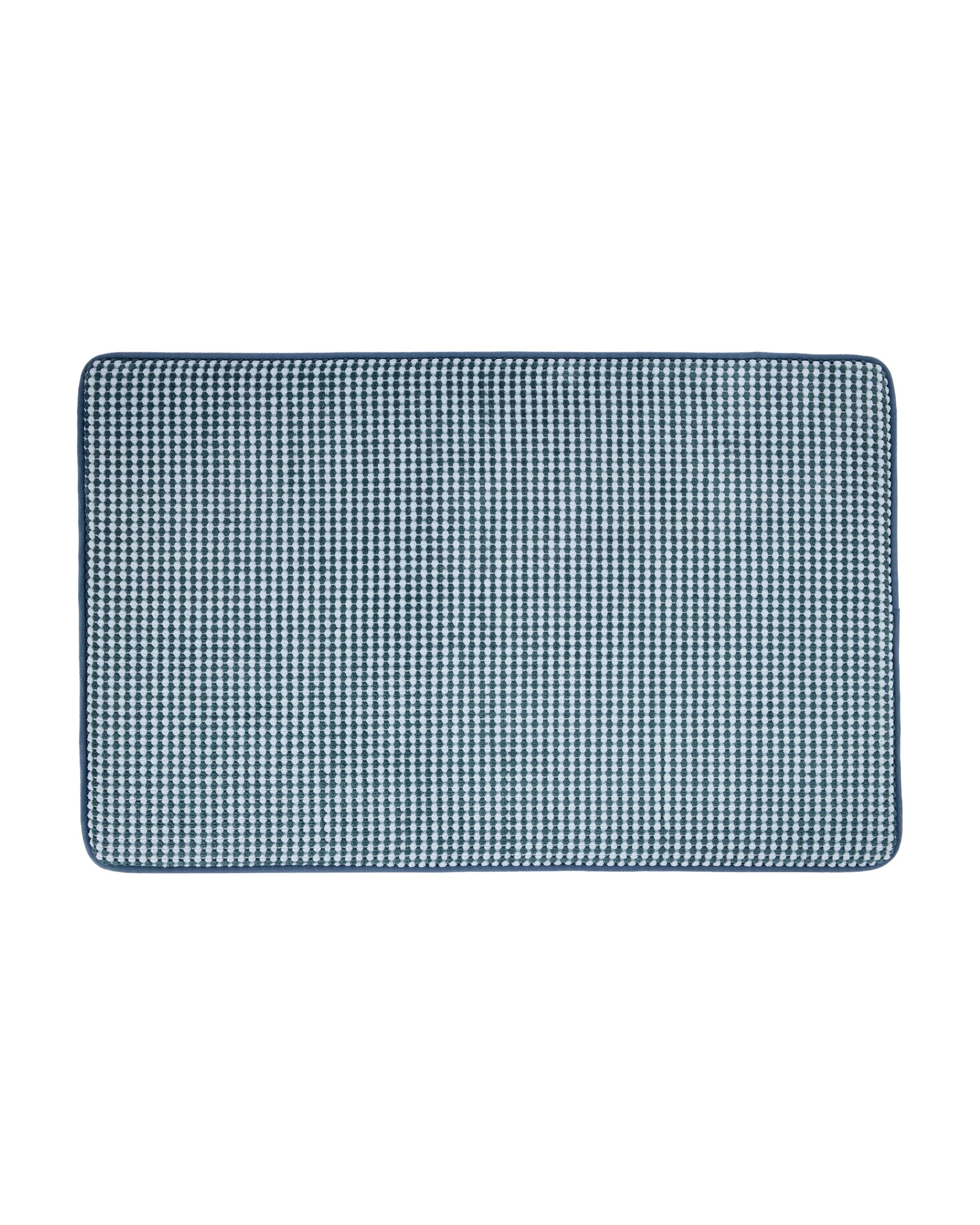 1 Memory Foam Bath Mat - Blue, 1 of 5