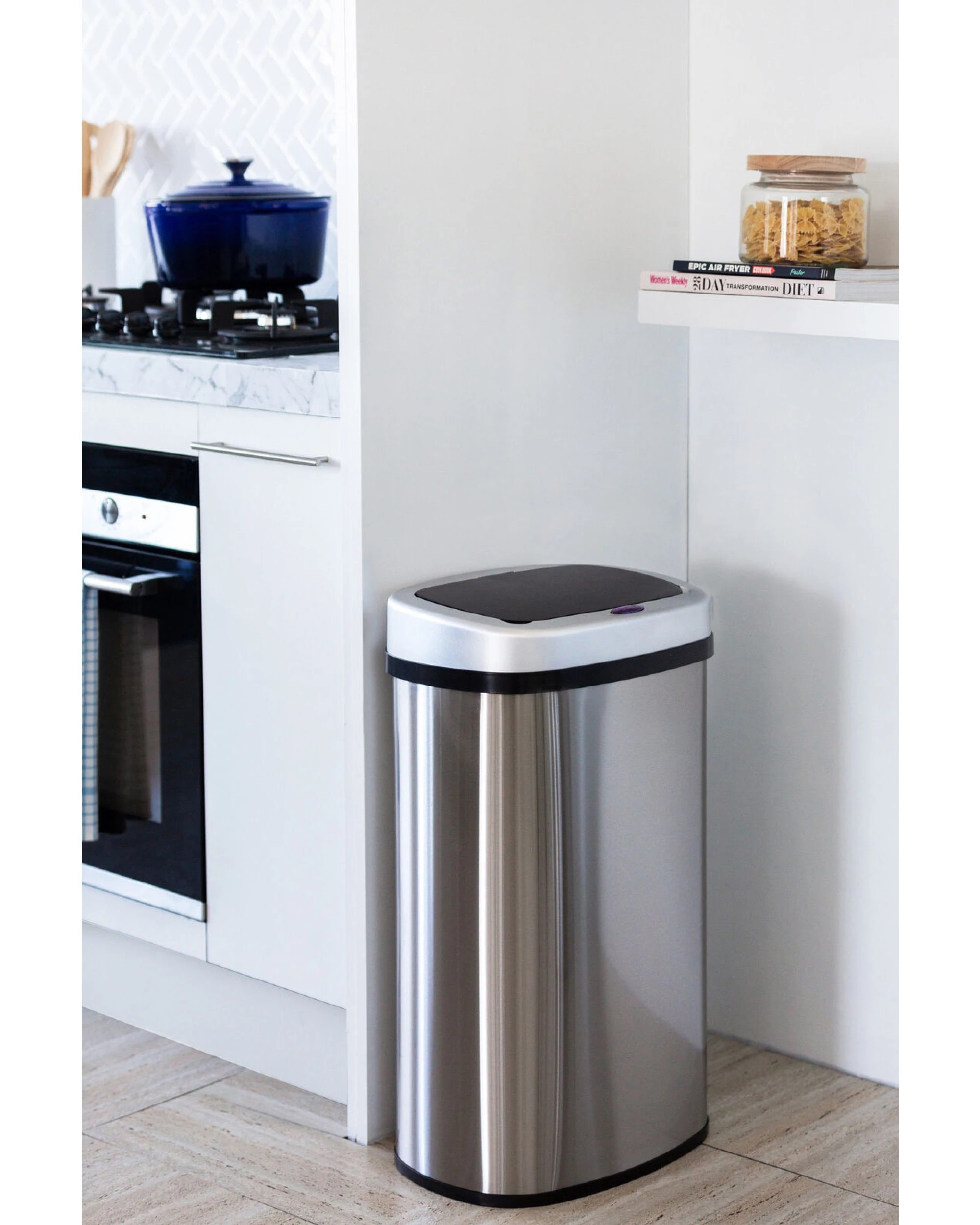 3 Healthy Choice 50L Stainless Steel Motion Sensor Rubbish Bin, 3 of 6