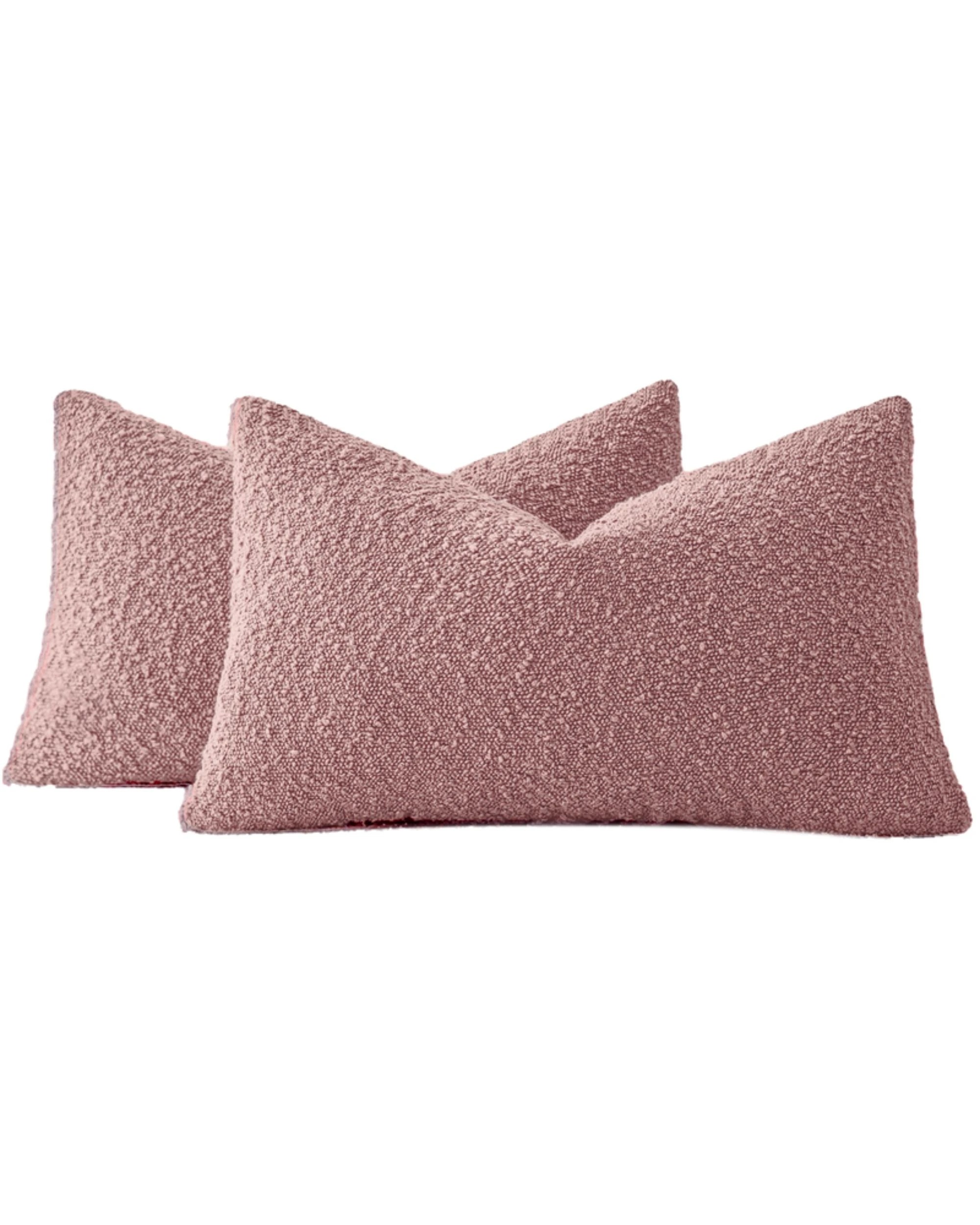 2 Gioia Casa 2-Pack Bouclé Cushion Covers 30x50cm - Pink, 2 of 4