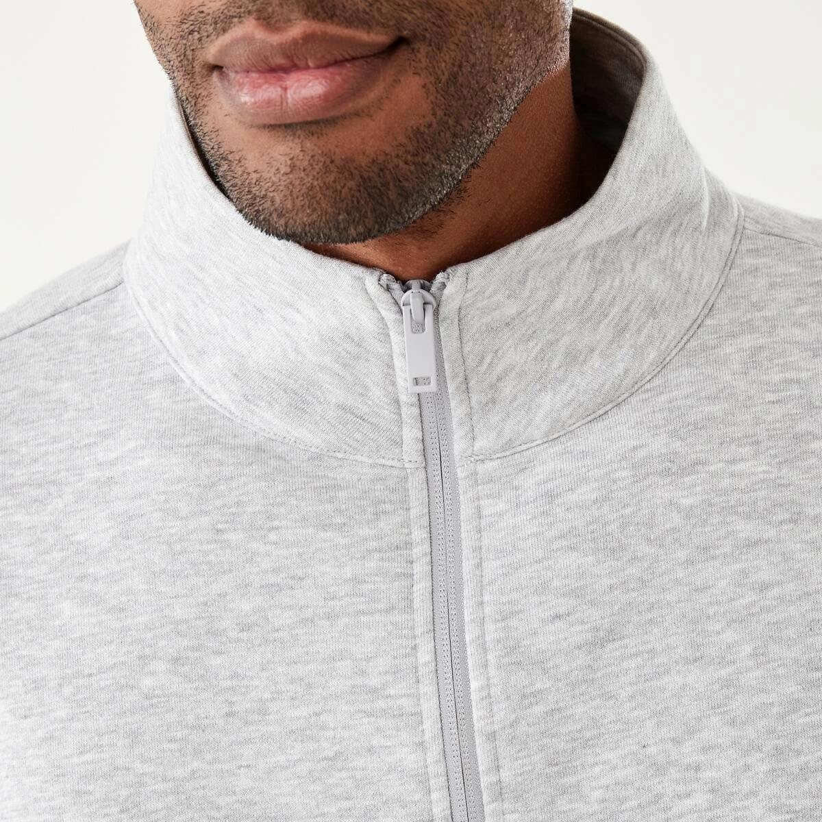 5 Active Mens Half Zip Pullover Grey Marl, 5 of 6