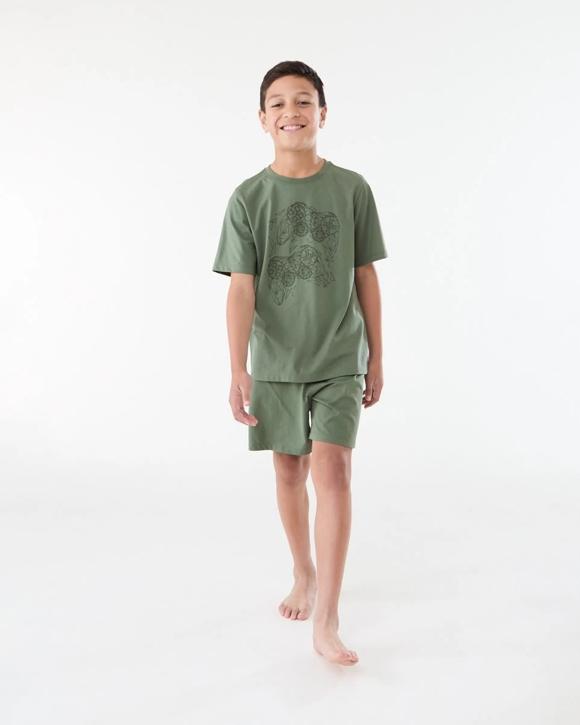 Short Sleeve Top Knit Pyjama Set