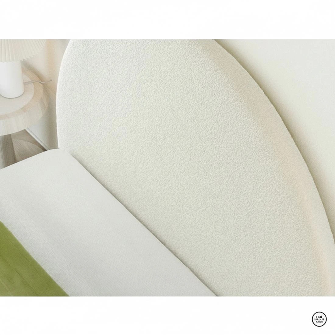 6 Artiss Bed Head Headboard Bed Frame Queen Boucle - White, 6 of 7