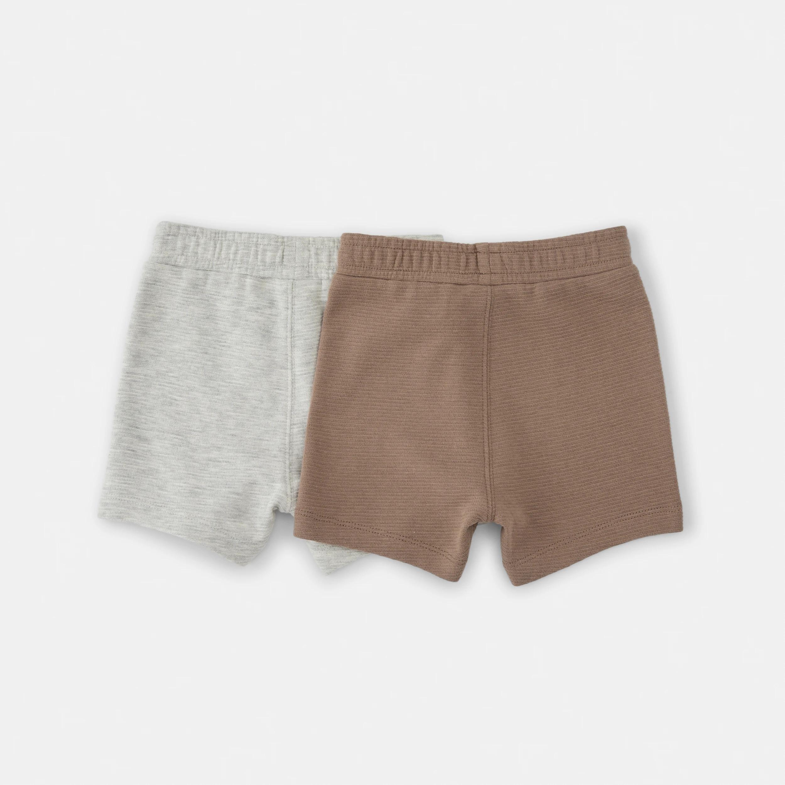 2 2 Pack Ottoman Shorts BROWN GREY, 2 of 6