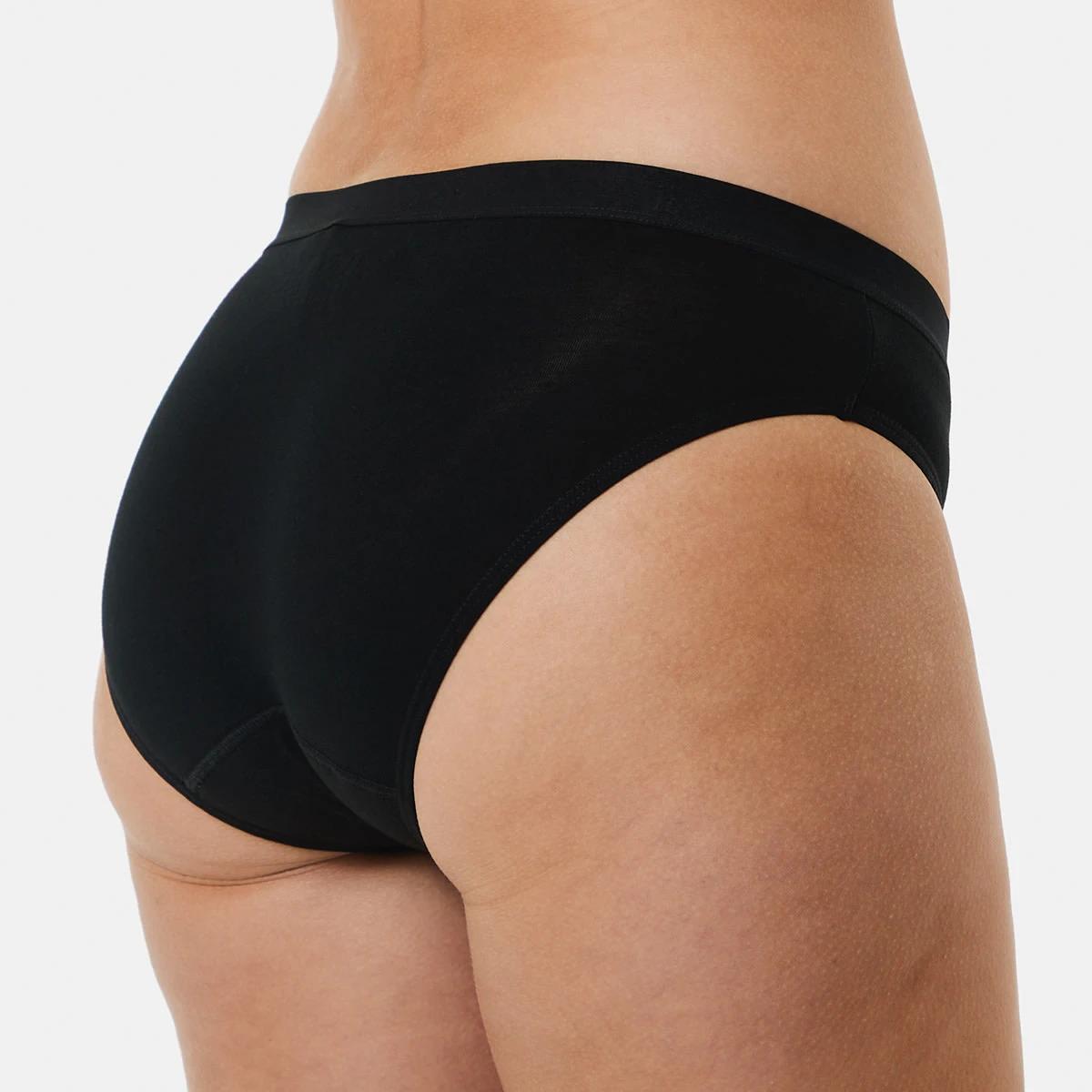 3 Period Bikini Briefs - Moderate Flow Black, 3 of 5
