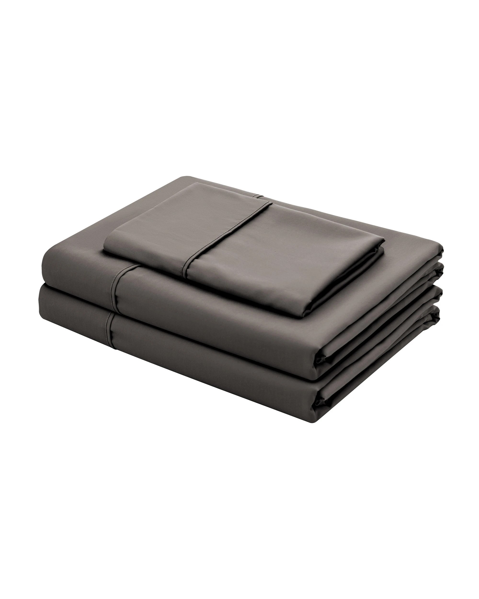 5 Serene 400TC Bamboo Cotton Sateen Sheet Set - King Single Bed - Charcoal, 5 of 5