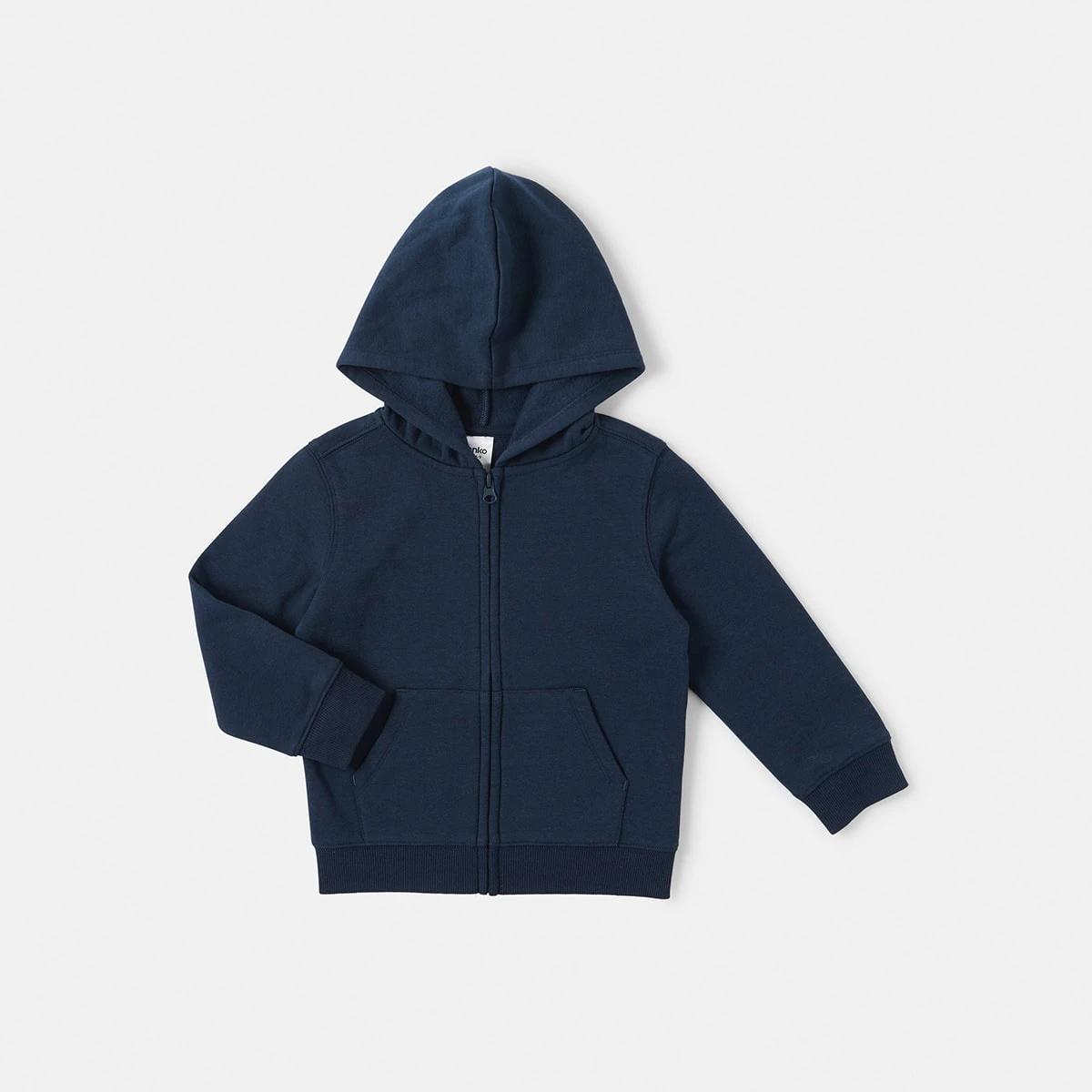 8 Plain Zip Through Hoodie Harb Navy, 8 of 9
