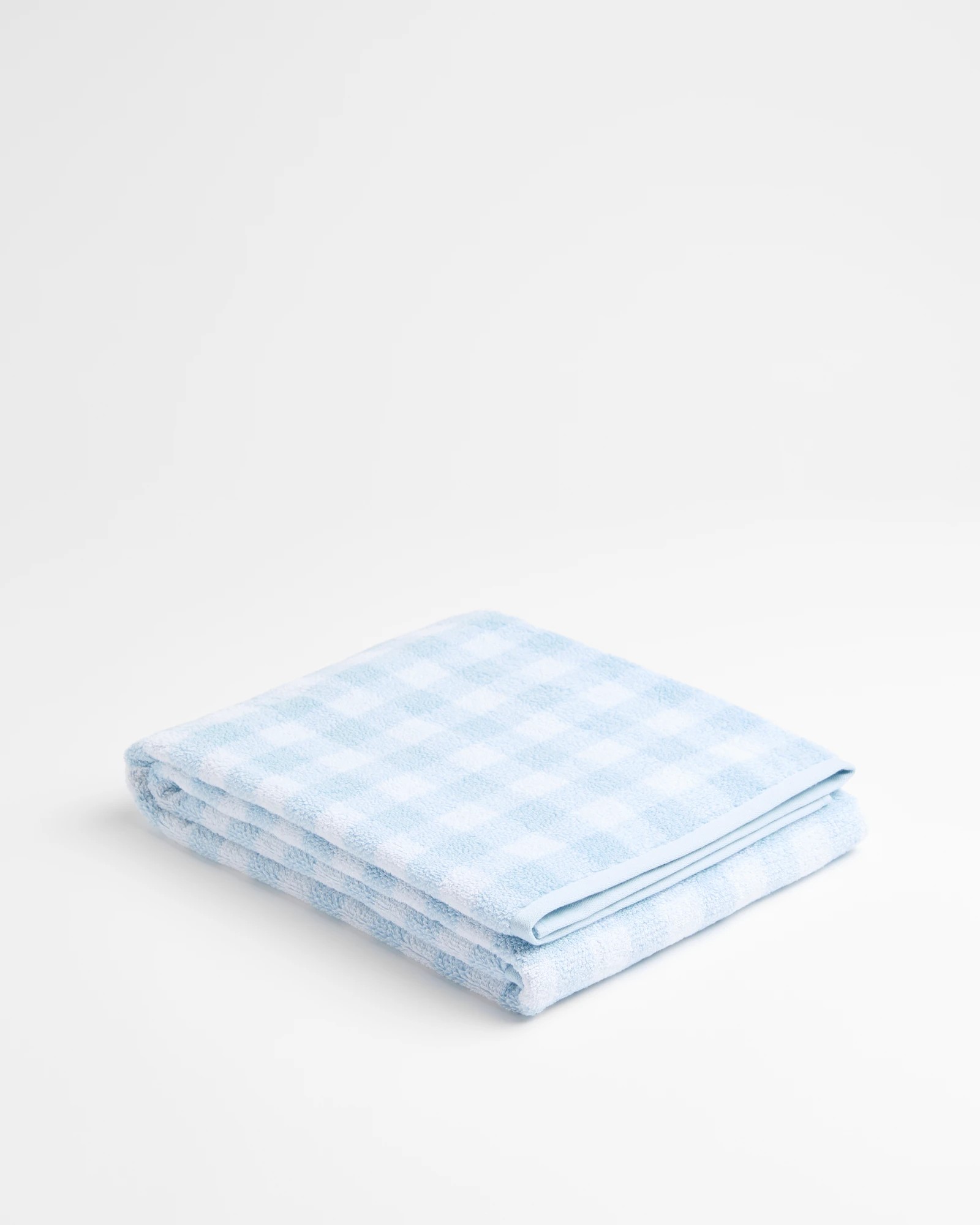 1 Target Georgie Australian Cotton Gingham Bath Sheet - Blue, 1 of 3