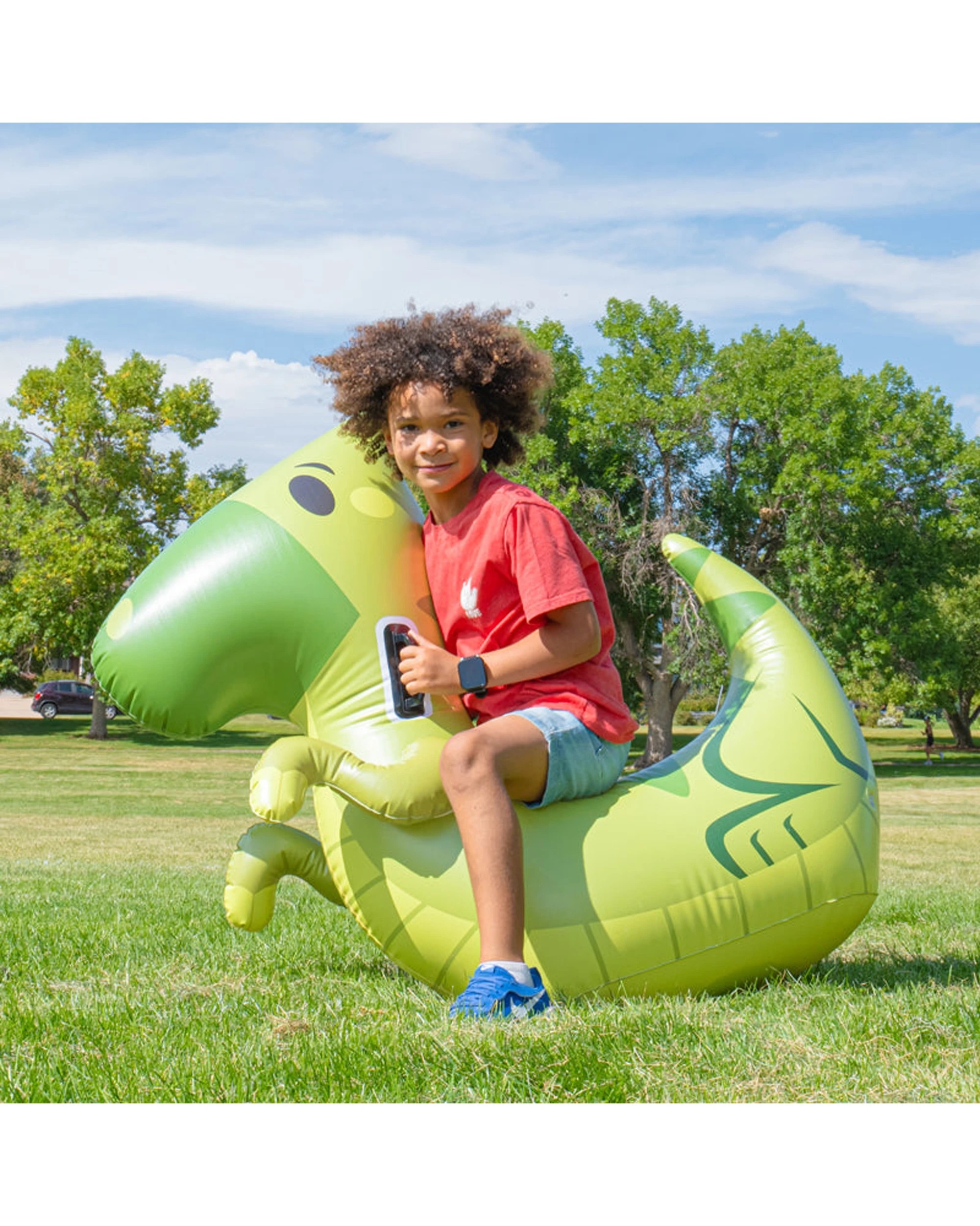 3 Do U Play Kids Animal Air Hoppers Dino Inflatable Bounce Toy Motor Skills - Green, 3 of 4
