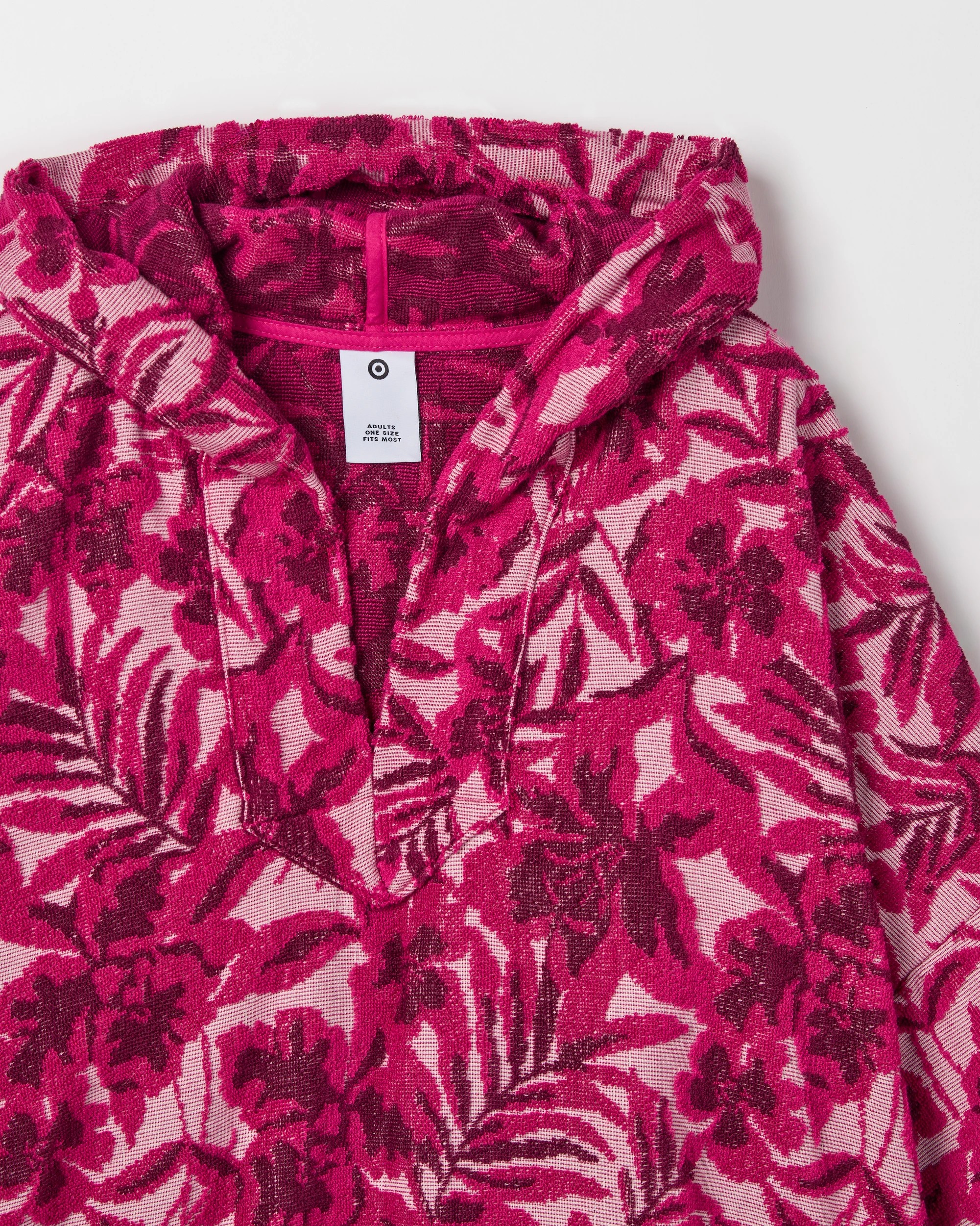 2 Target Serena Floral Jacquard Hooded Towel - Pink, 2 of 2