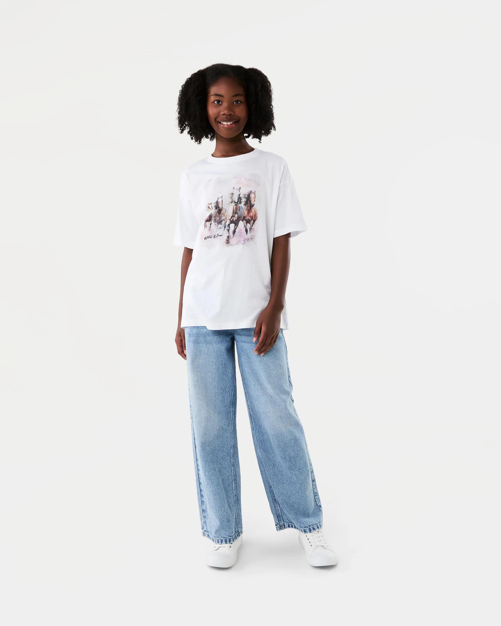 7 Oversized T-shirt Wht Horses, 7 of 8