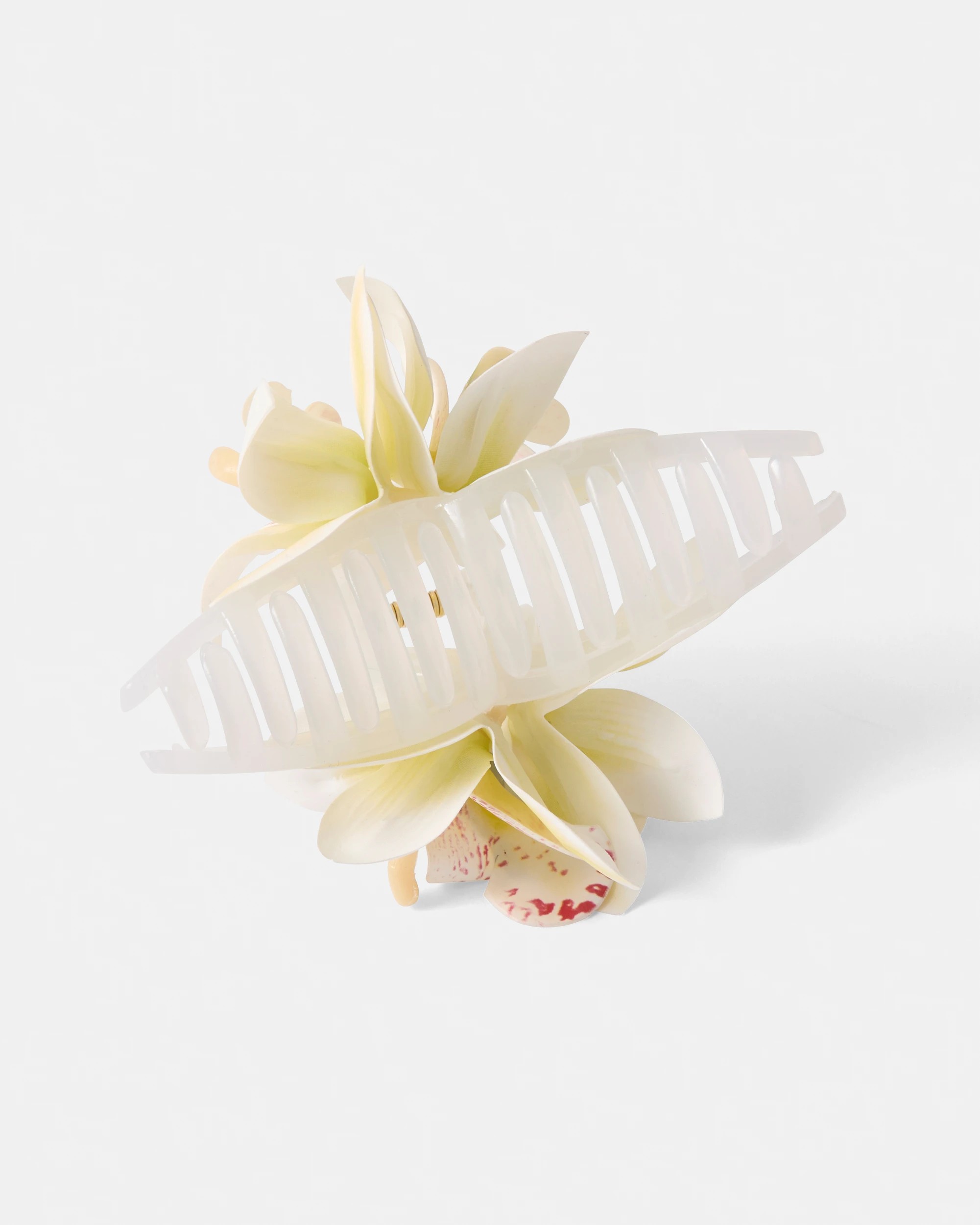 2 White Orchid Cluster Claw Hair Clip, 2 of 6