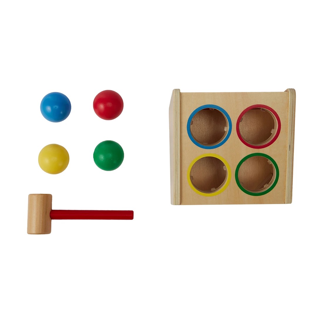 3 6 Piece Wooden Hammer Pound Cube, 3 of 9