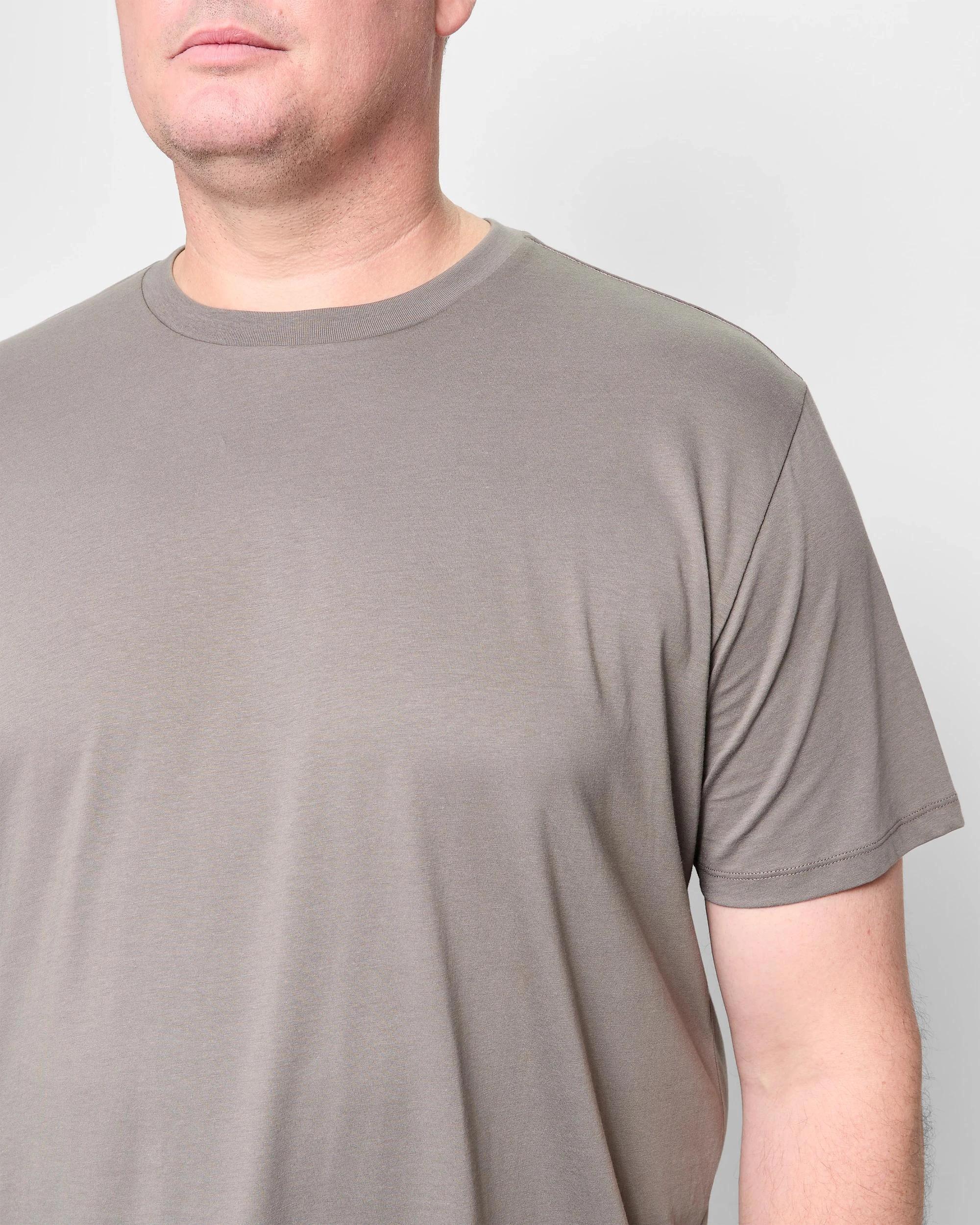 5 Target Man Plus Plus Size Australian Cotton Crew T-Shirt MUSHROOM, 5 of 5