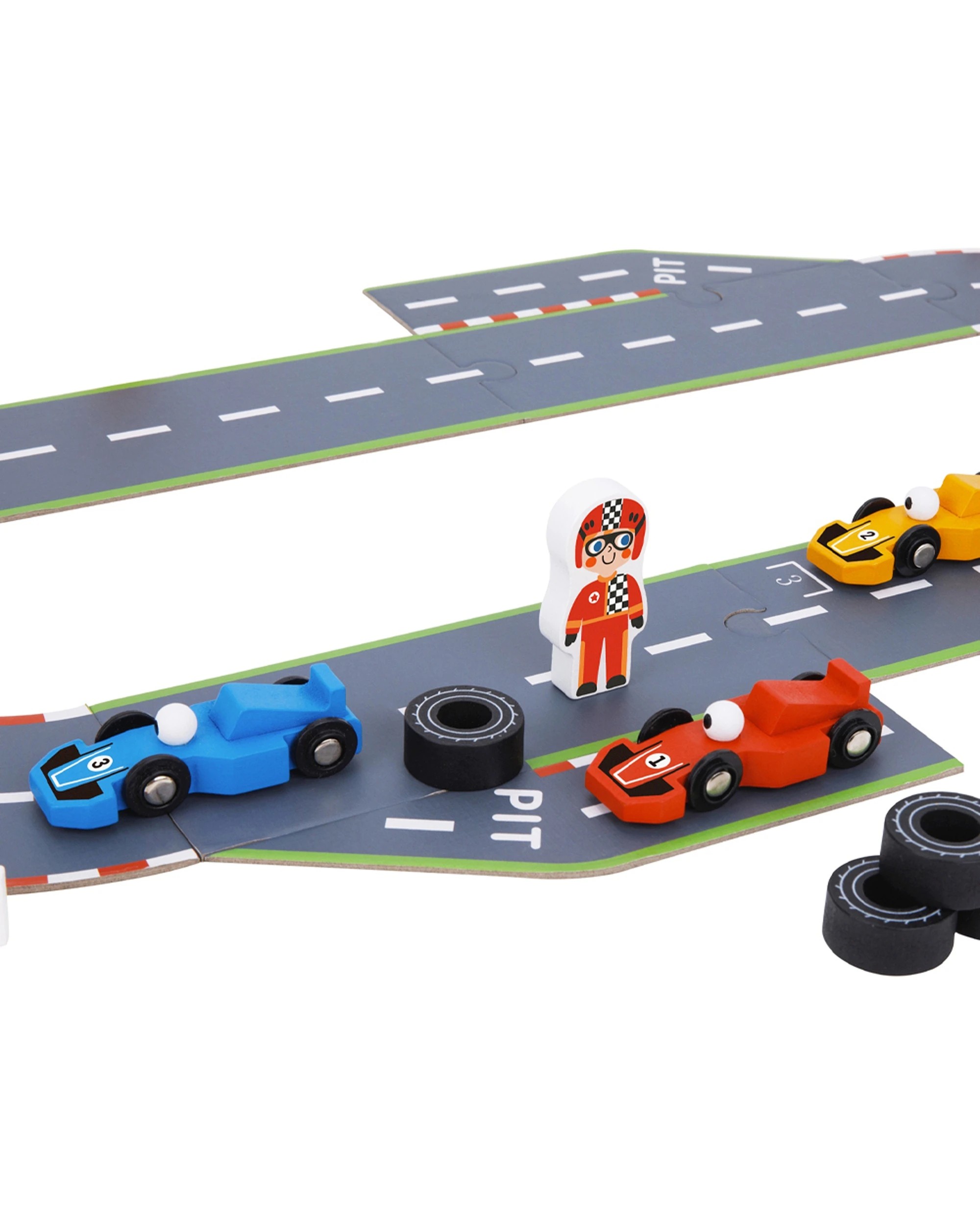 5 Tooky Toy Formula Racing Car Track Puzzle Kids Children Playmat Toy 24x9cm - Multi, 5 of 5